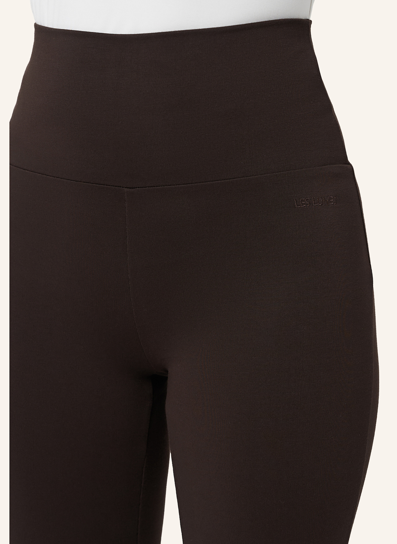 Les Lunes Lange Bootcut-Hose BELLE WARM FLARED LEGGINGS THERMO: BRAUN
