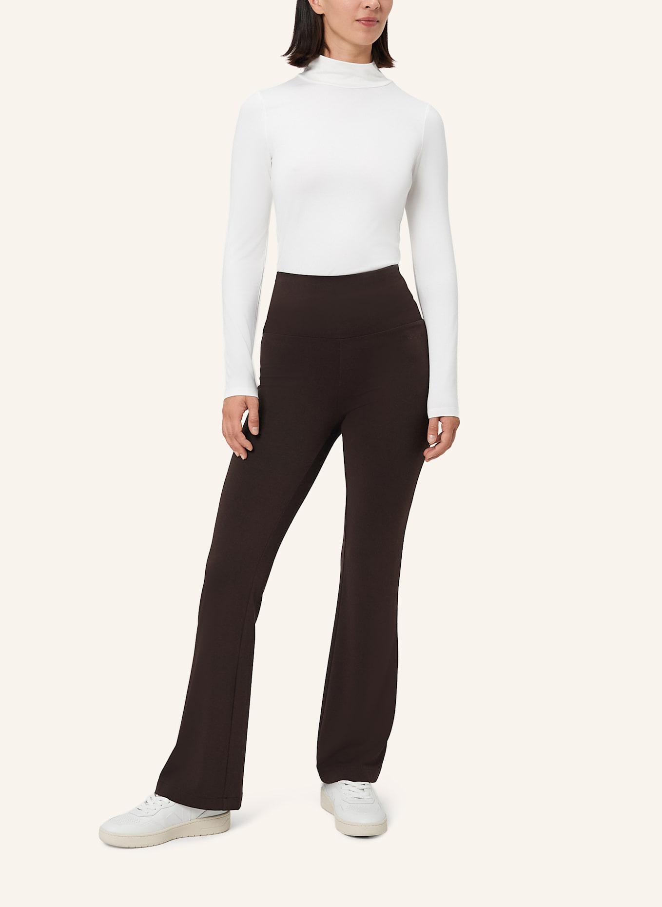 Les Lunes Lange Bootcut-Hose BELLE WARM FLARED LEGGINGS THERMO: BRAUN