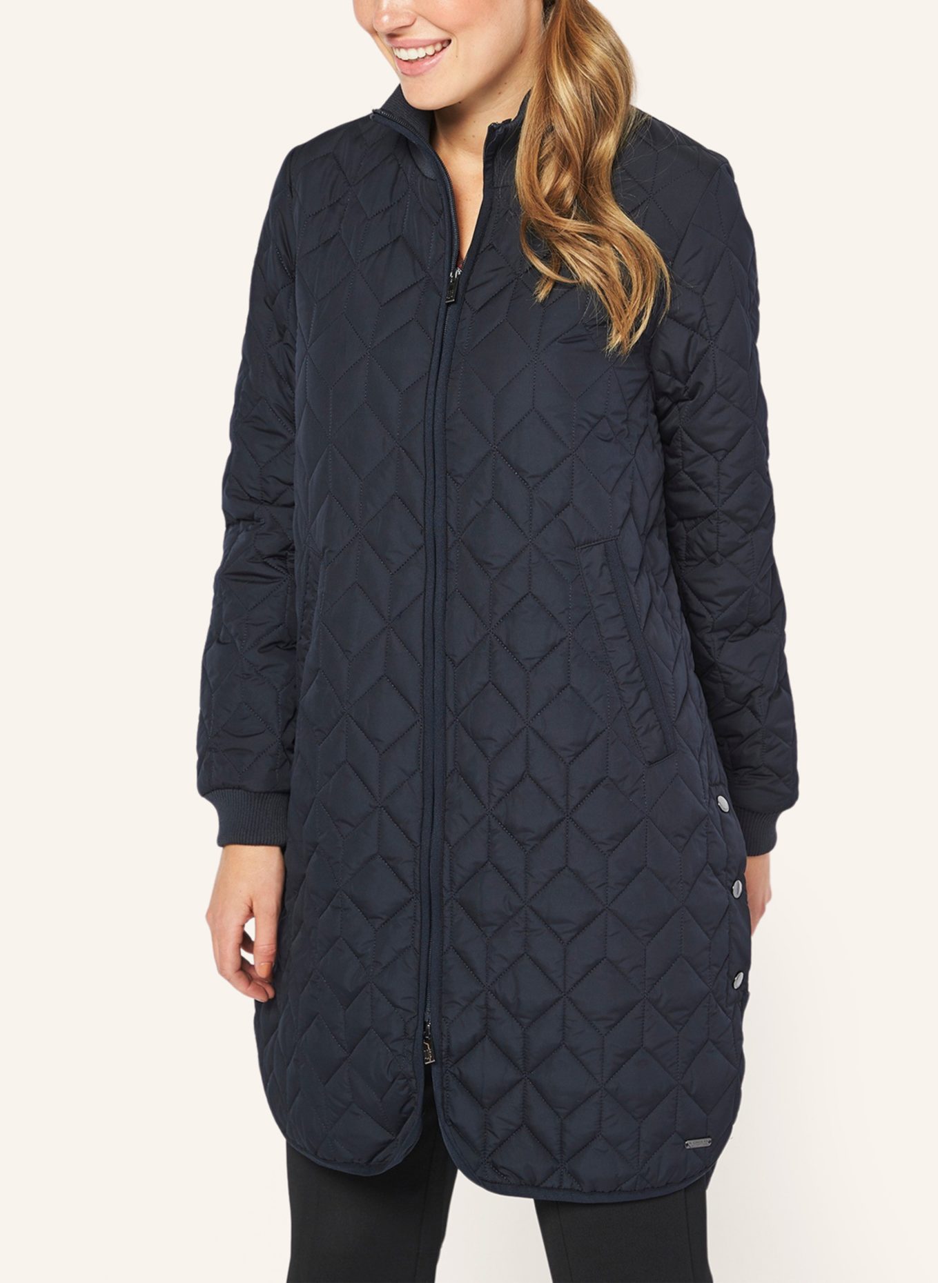 ILSE JACOBSEN Steppmantel: DUNKELBLAU