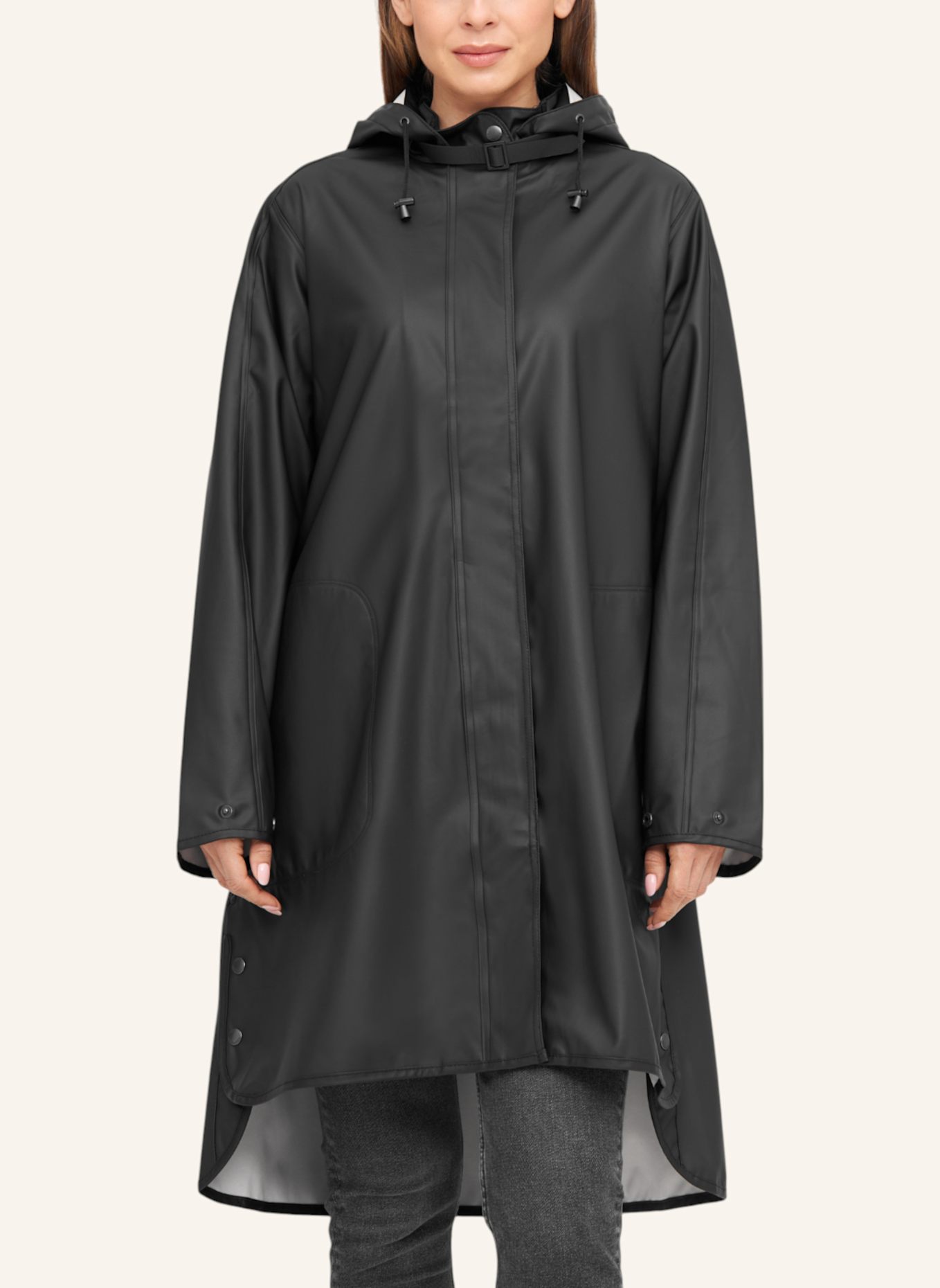 ILSE JACOBSEN Regenmantel RAIN71: SCHWARZ