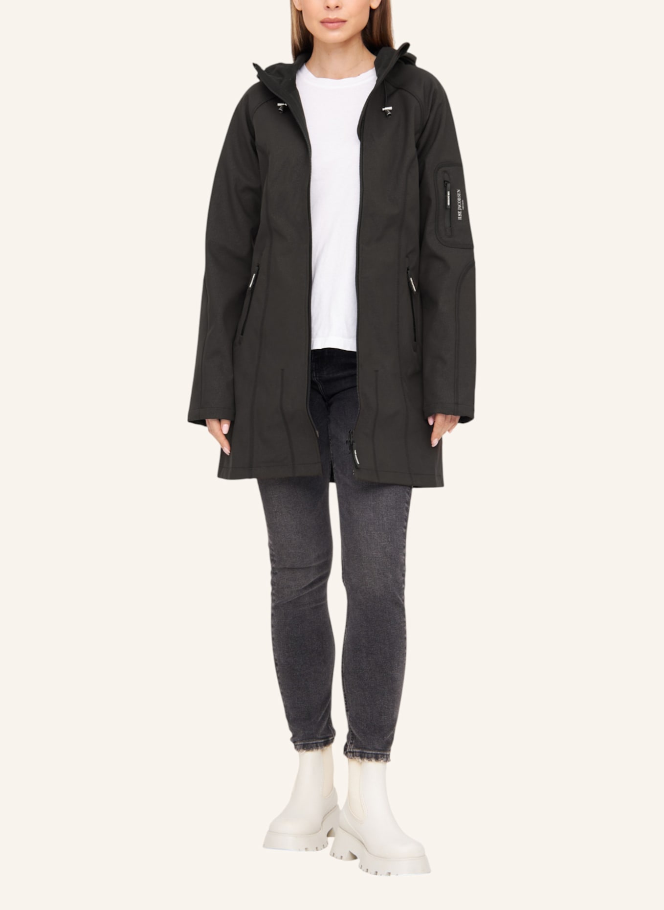 ILSE JACOBSEN Softshell-Mantel: SCHWARZ