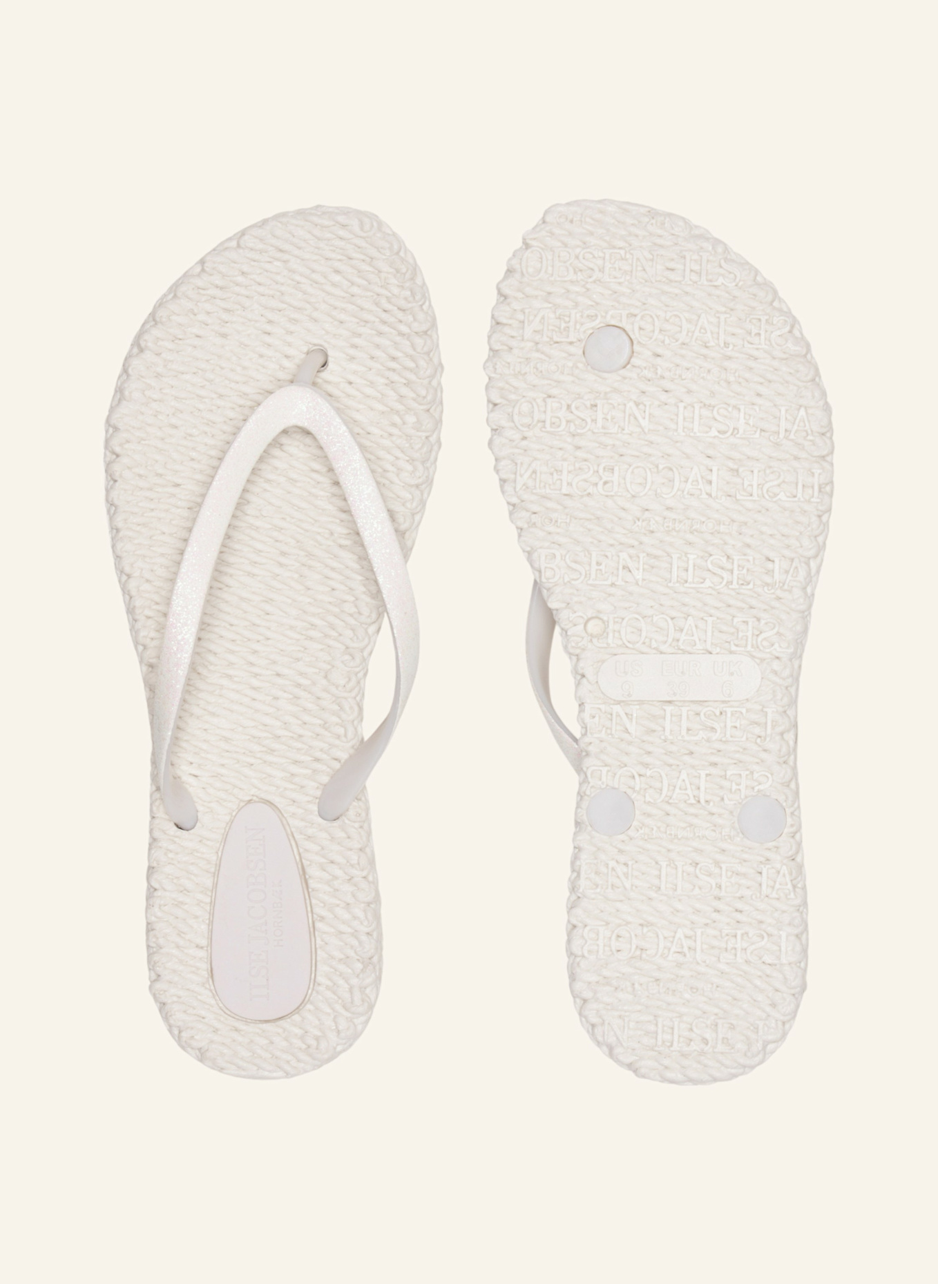 ILSE JACOBSEN Zehentrenner CHEERFUL: BEIGE/ WEISS