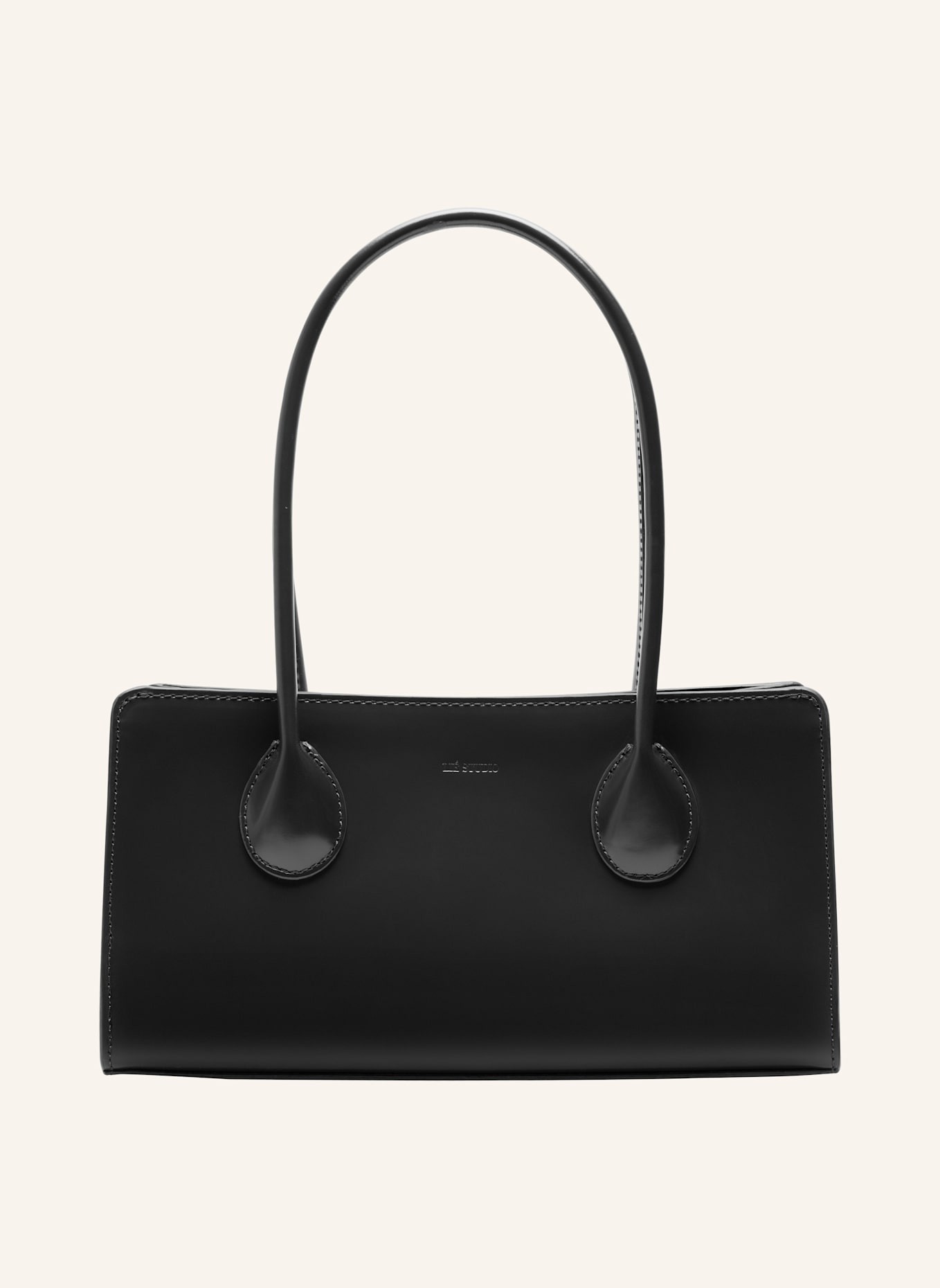 Lié Studio Handtasche THE LOU BAG: BLACK PATENT LEATHER