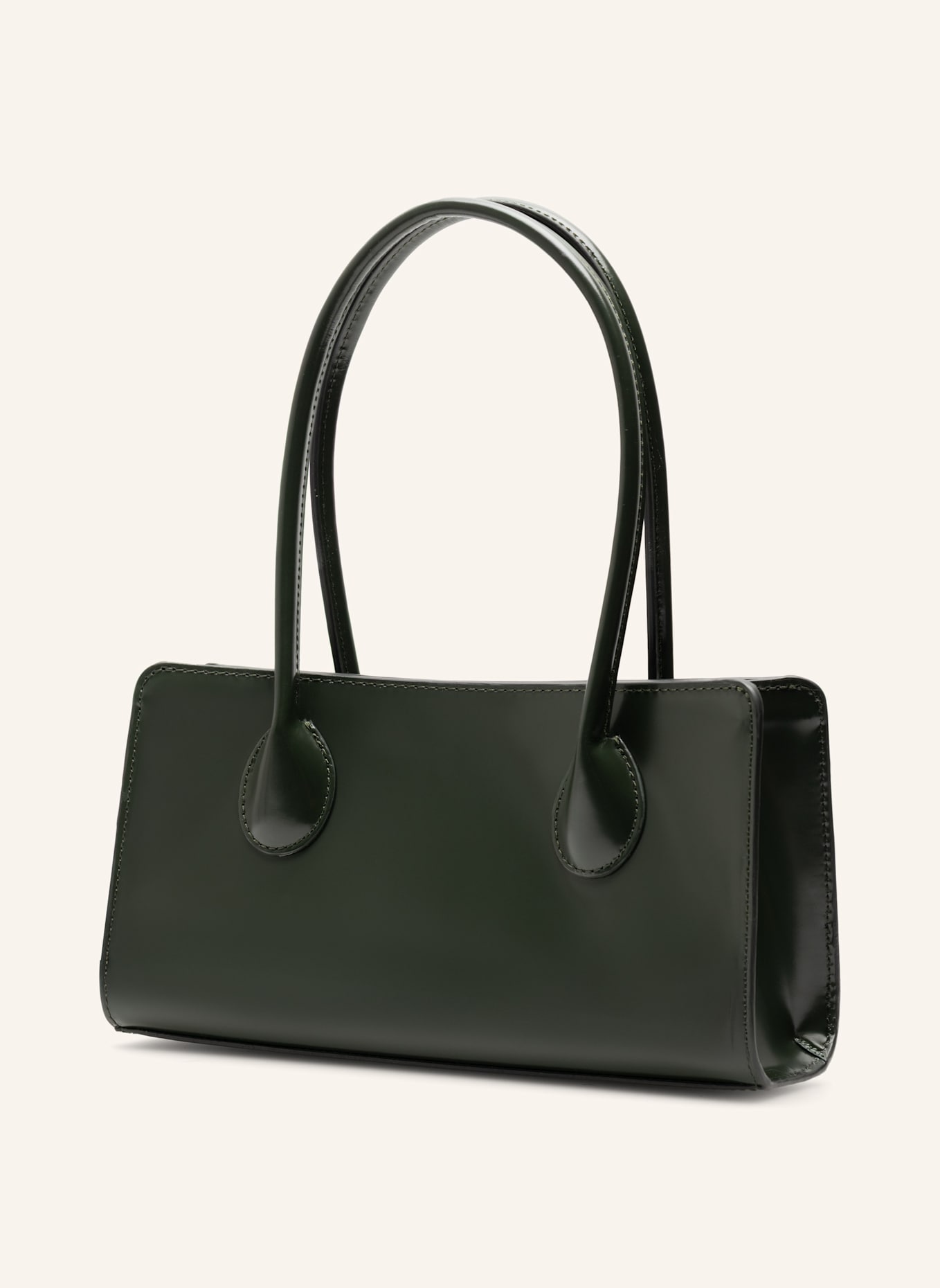 Lié Studio Handtasche THE LOU BAG: OLIVE GREEN PATENT LEATHER