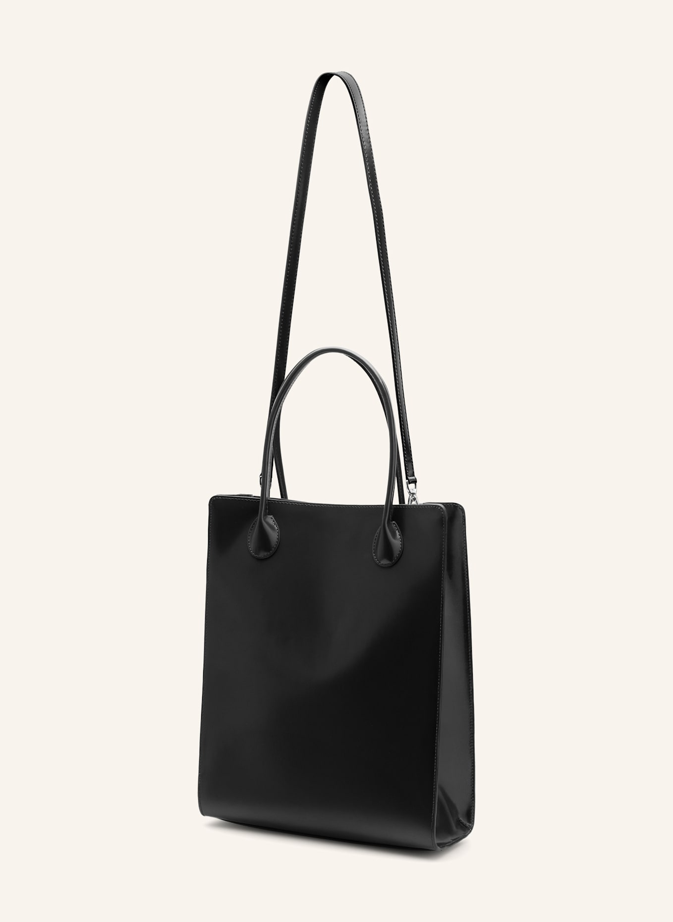 Lié Studio Umhängetasche THE JANE BAG: BLACK PATENT LEATHER