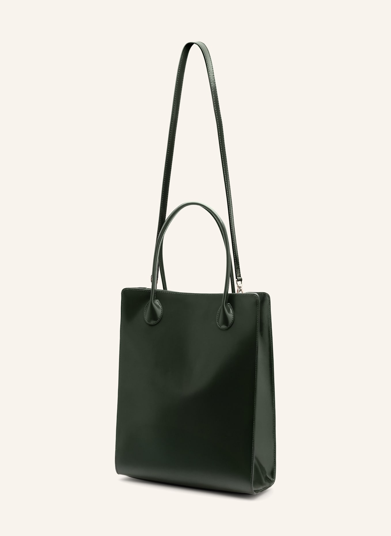 Lié Studio Umhängetasche THE JANE BAG: OLIVE GREEN PATENT LEATHER
