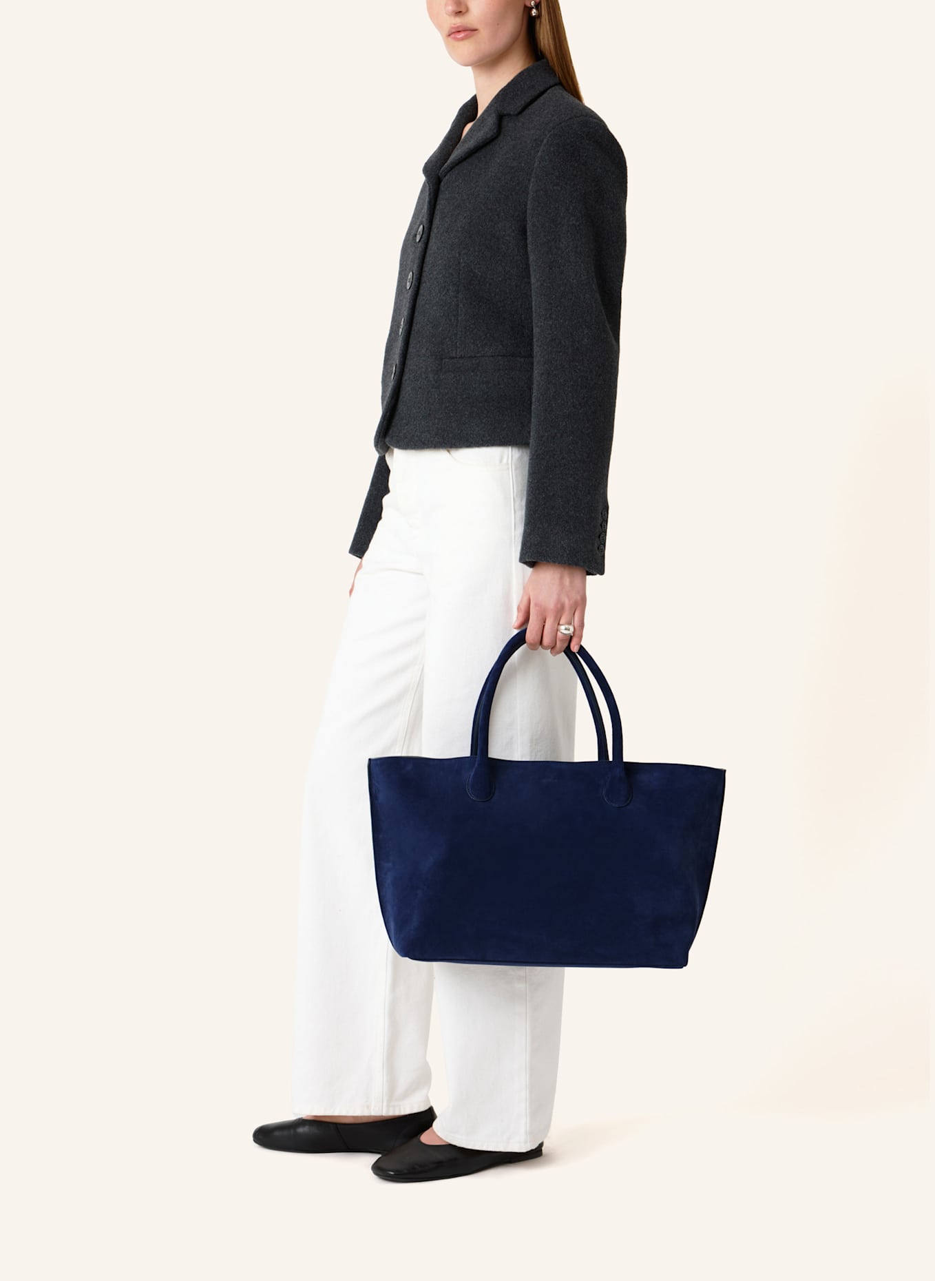 Lié Studio Shopper THE GRACE TOTE: DUNKELBLAU