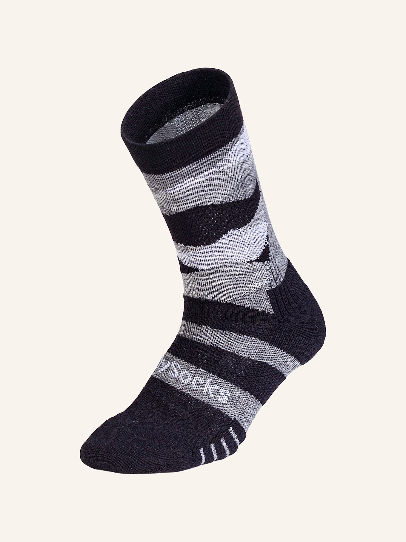 DillySocks Sportsocken ACTIVE MERINO: SCHWARZ / WEISS / GRAU