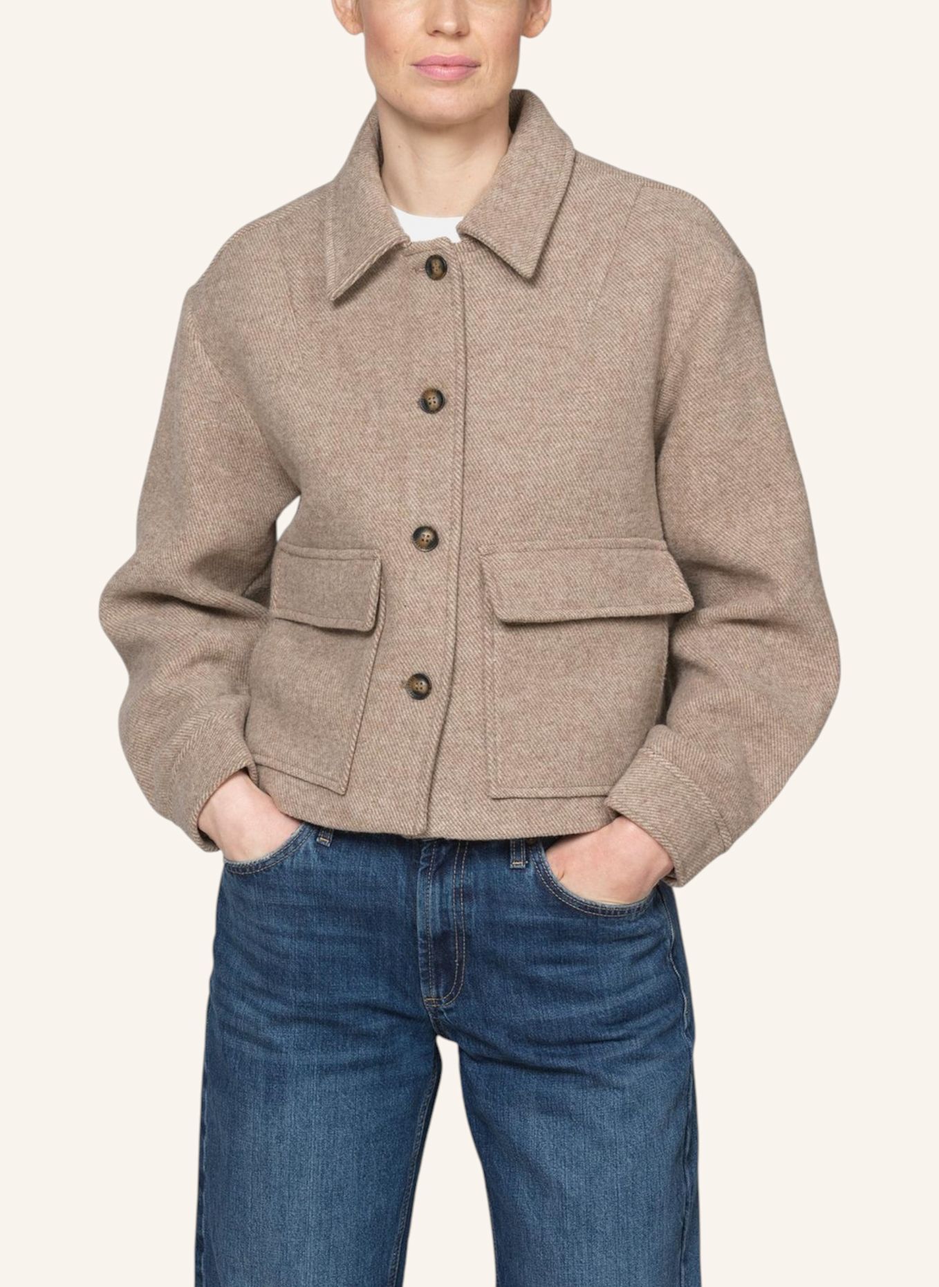 ILSE JACOBSEN Übergangsjacke MELTON01: BEIGE