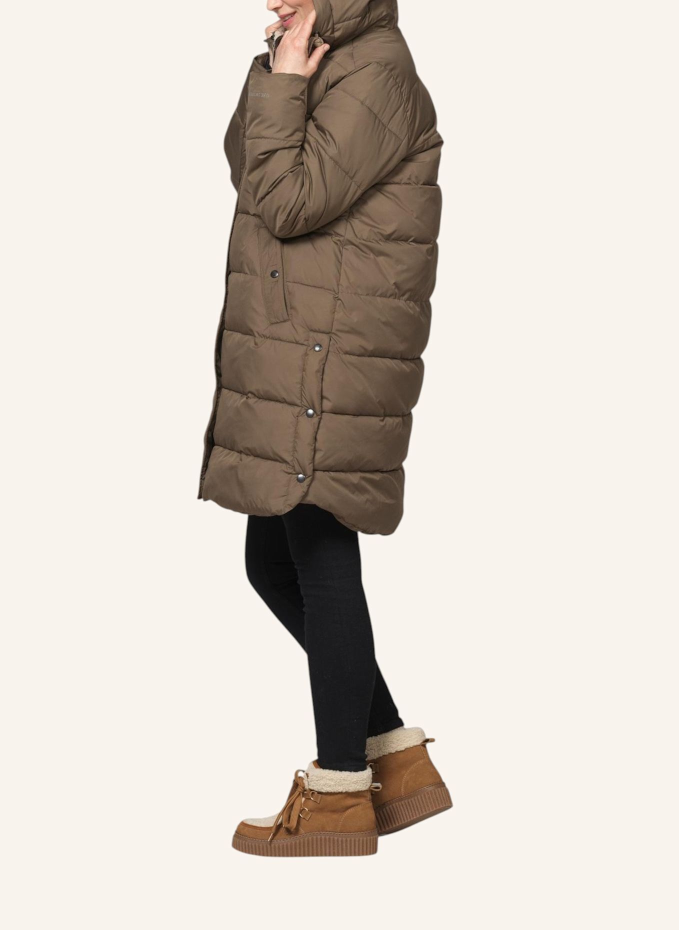 ILSE JACOBSEN Wintersteppmantel PEPPY10: DUNKELBRAUN