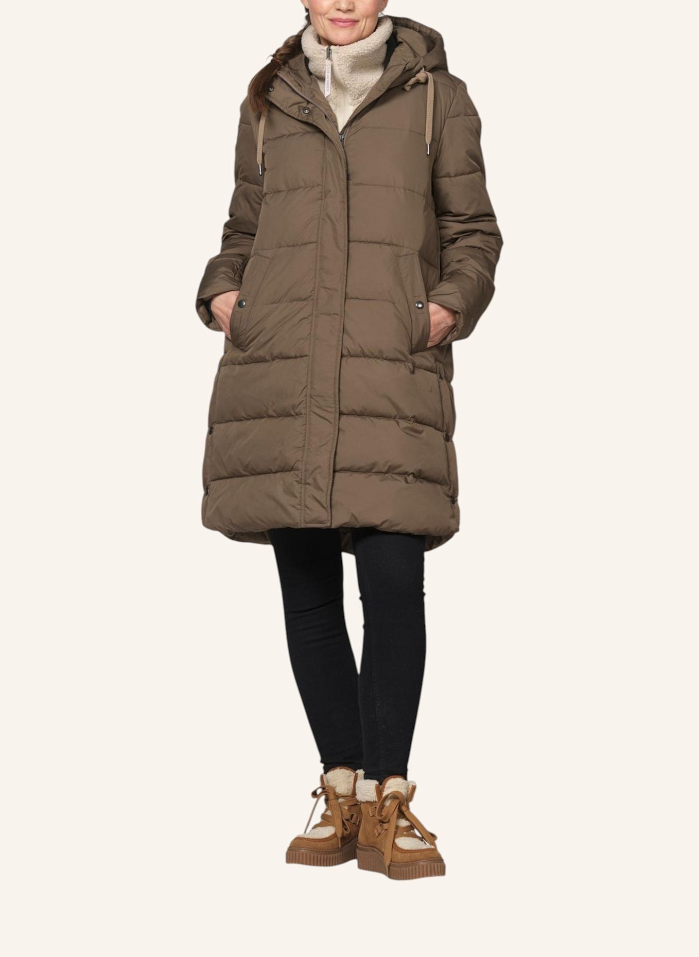 ILSE JACOBSEN Wintersteppmantel PEPPY10: DUNKELBRAUN