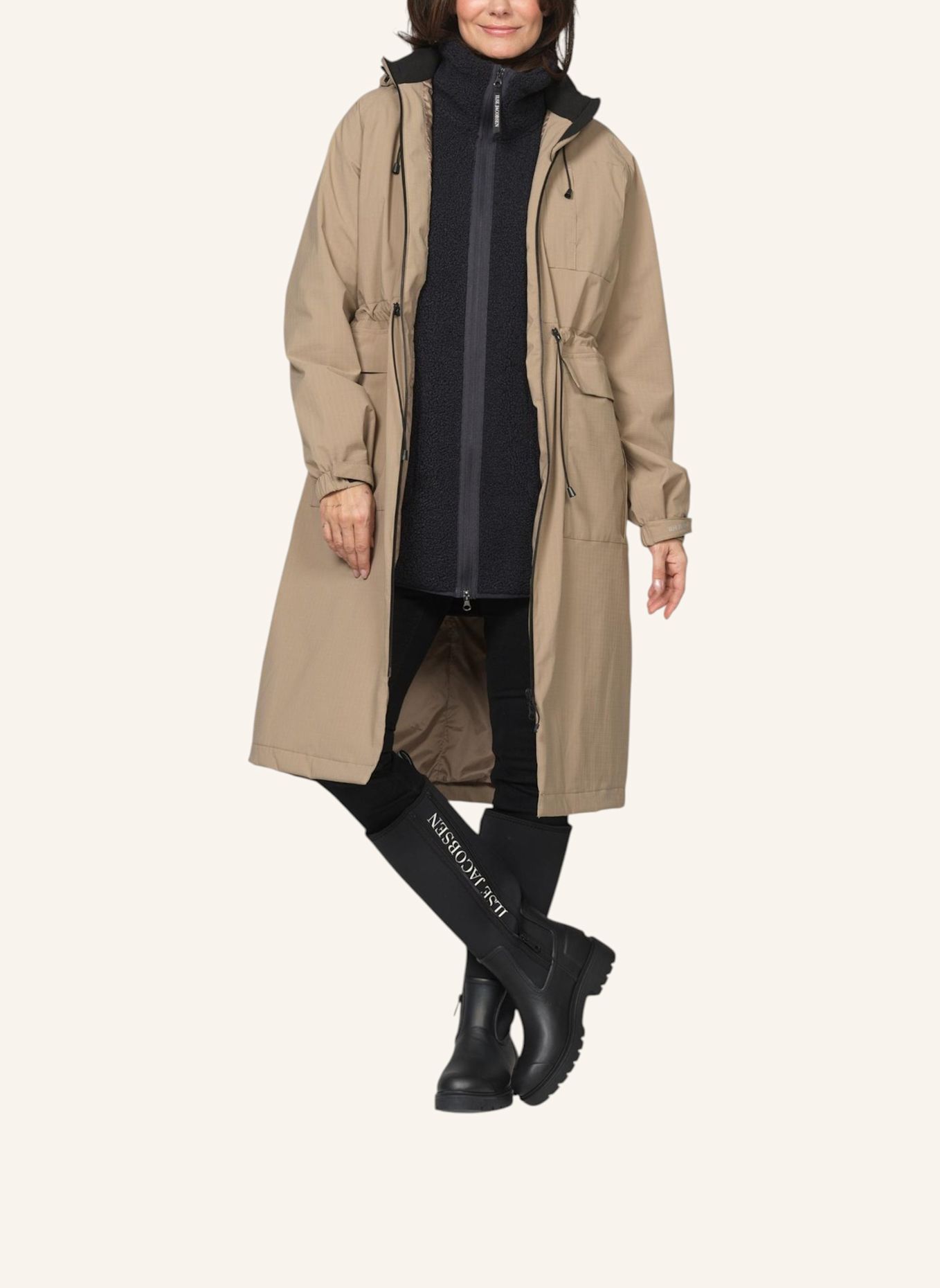 ILSE JACOBSEN Regenmantel THERMAL01: BEIGE
