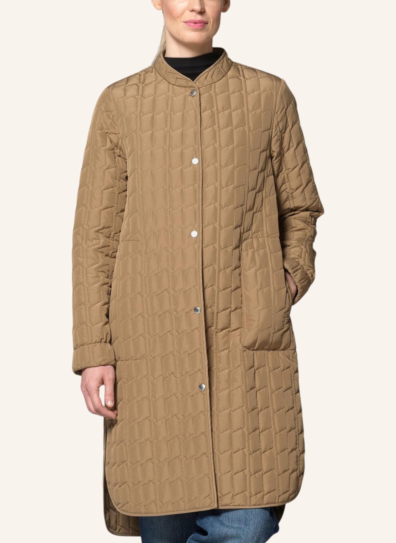 ILSE JACOBSEN Steppmantel LINE01: BRAUN