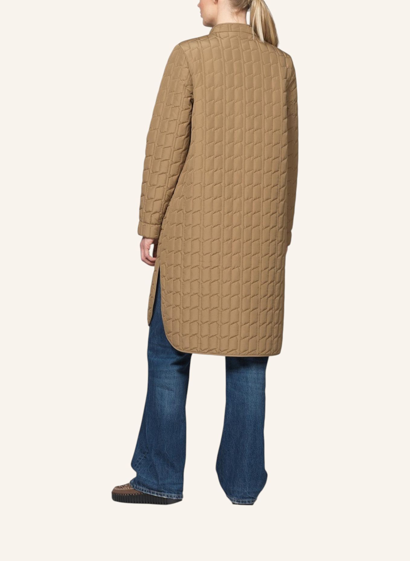 ILSE JACOBSEN Steppmantel LINE01: BRAUN