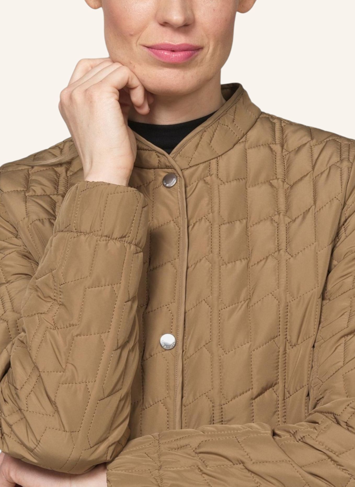 ILSE JACOBSEN Steppmantel LINE01: BRAUN
