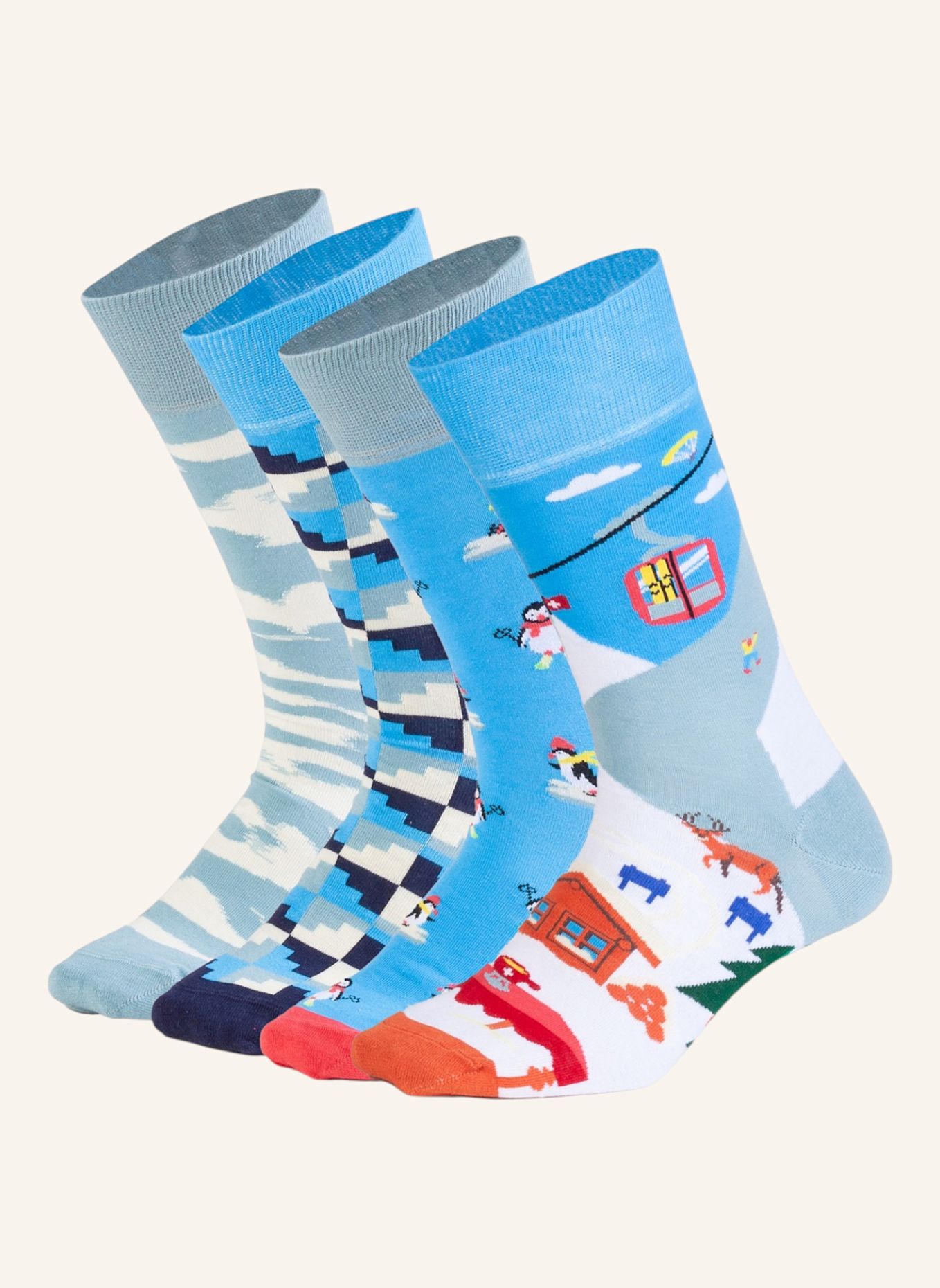 DillySocks Socken WINTER HORIZON: BLAU