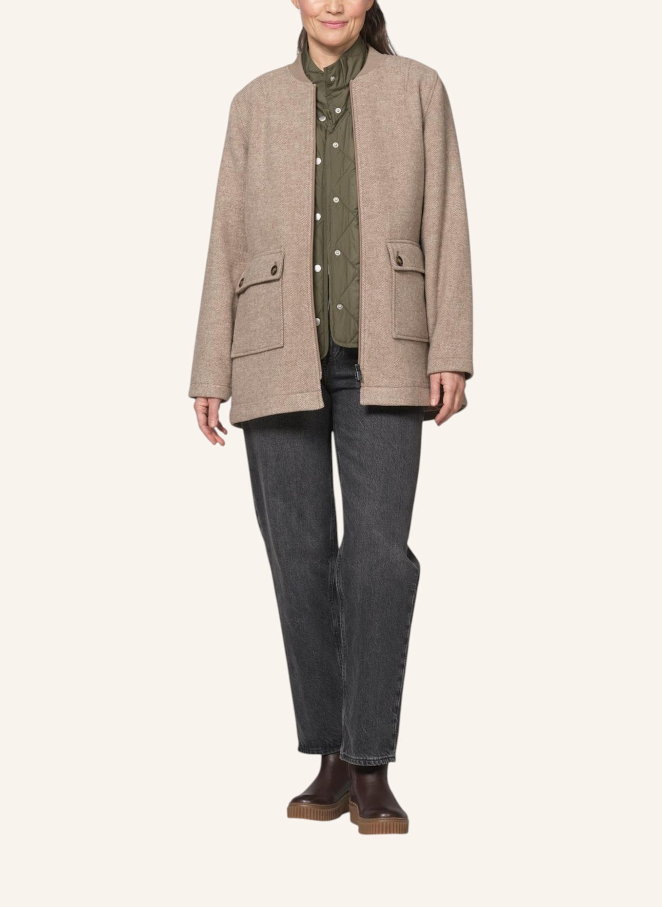 ILSE JACOBSEN Übergangsjacke MELTON02: BEIGE