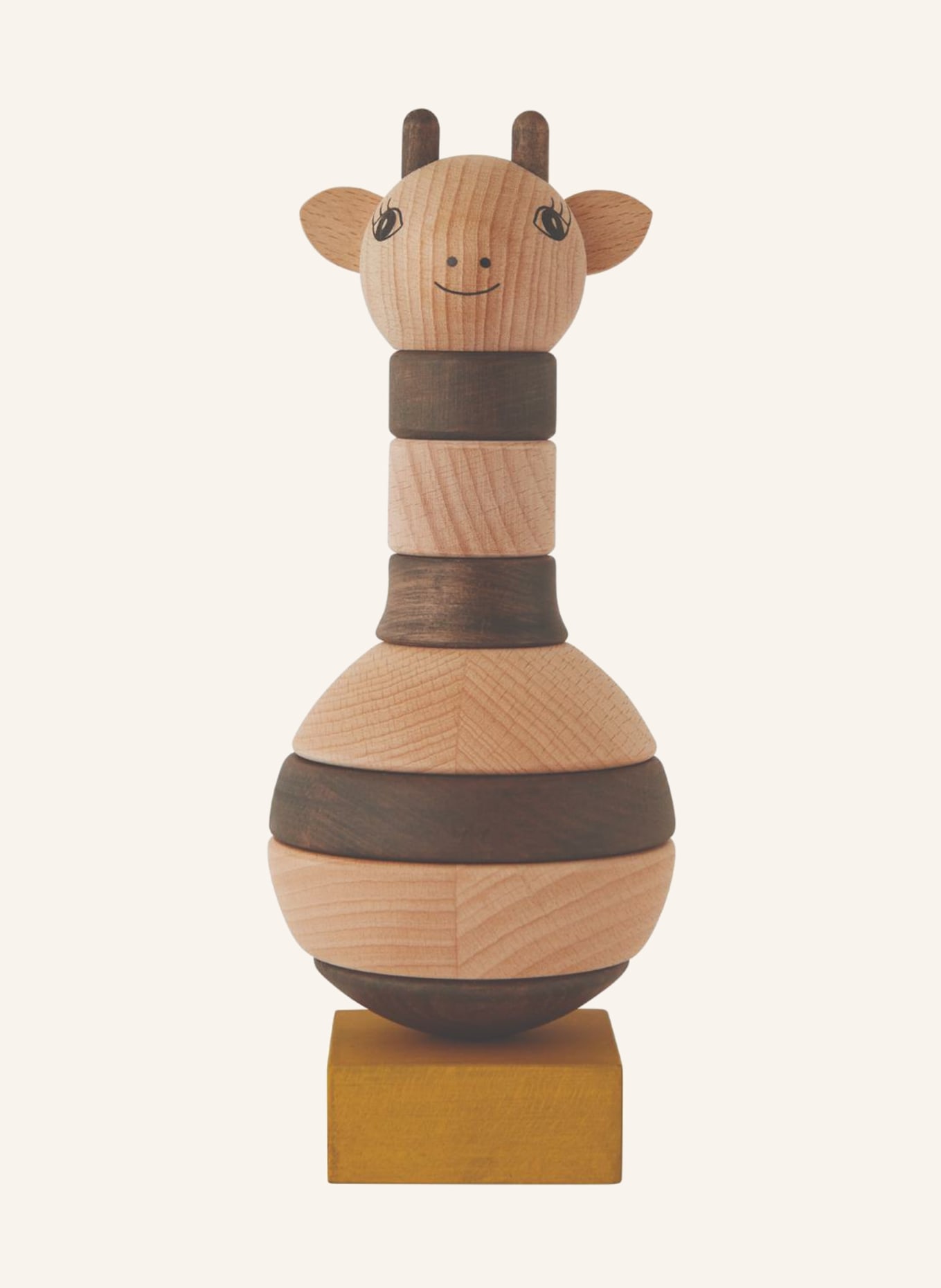 oyoy Holzspielzeug WOODEN STACKING GIRAFFE, Farbe: DUNKELBRAUN (Bild 1)