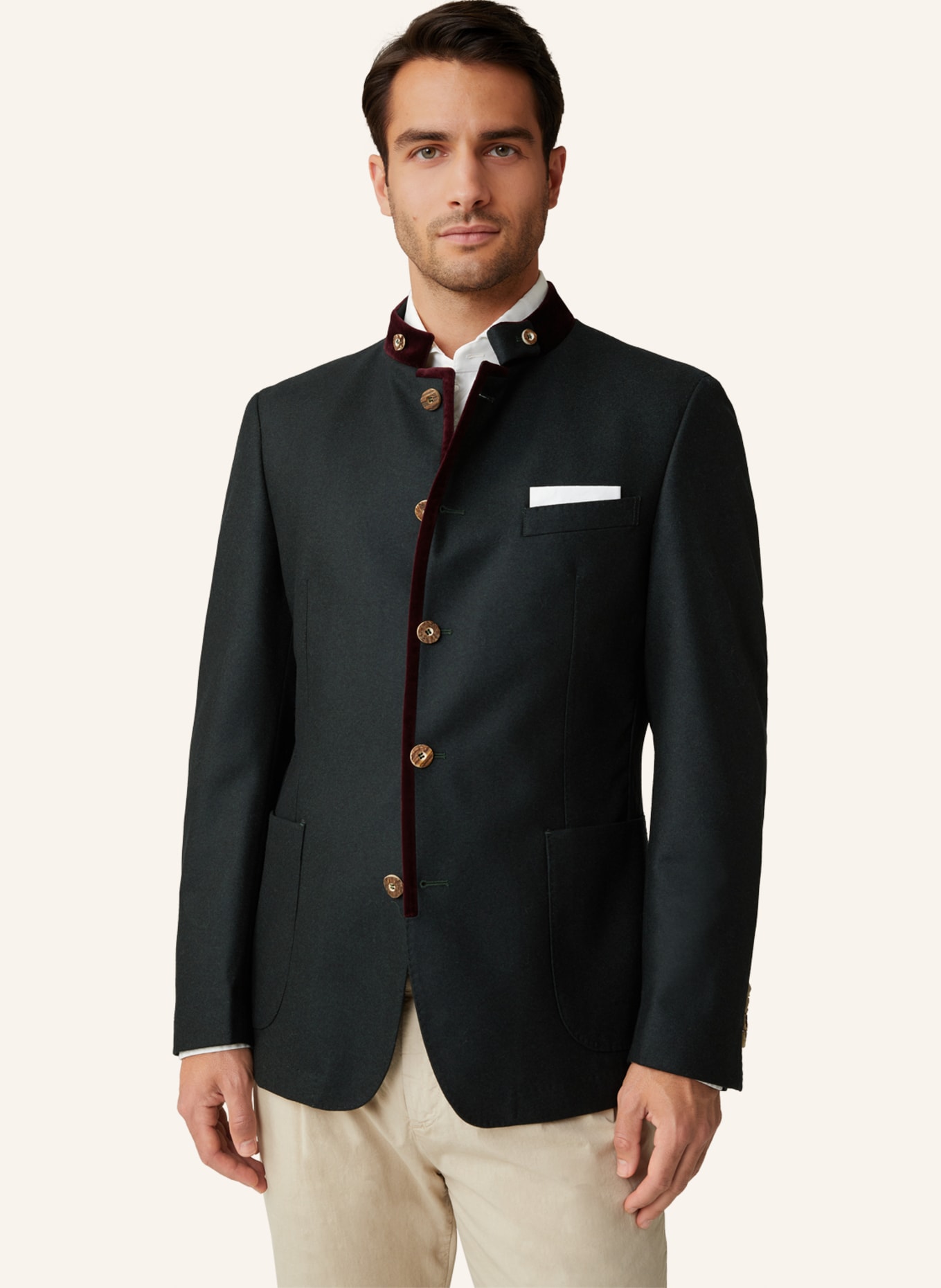 windsor. Janker: DUNKELGRÜN/ ROT