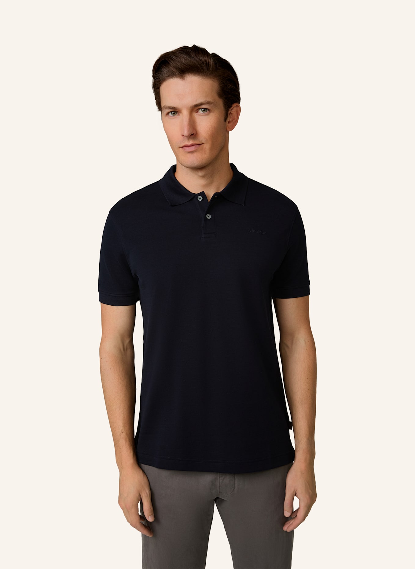 windsor. Poloshirt: DUNKELBLAU