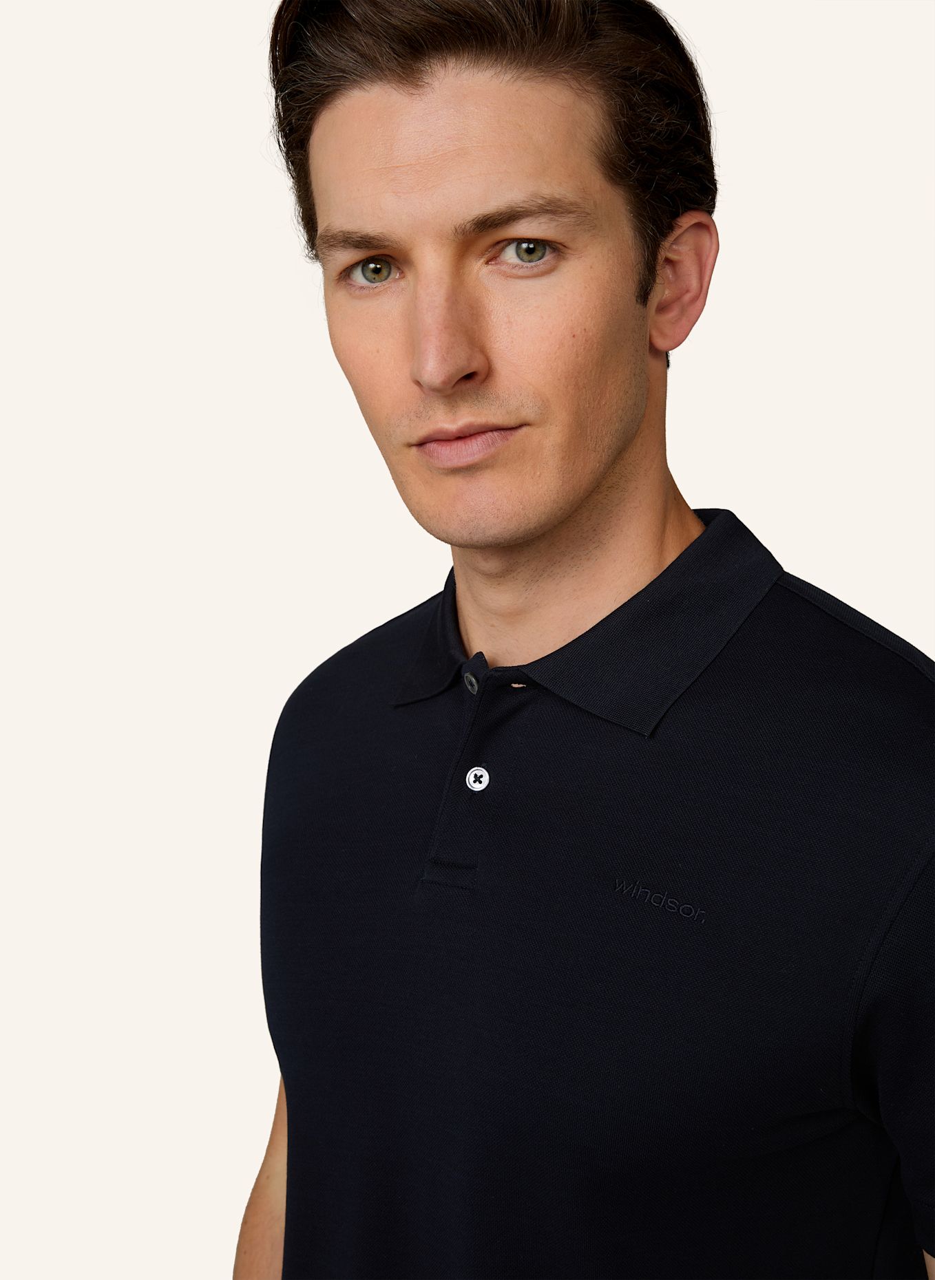 windsor. Poloshirt: DUNKELBLAU
