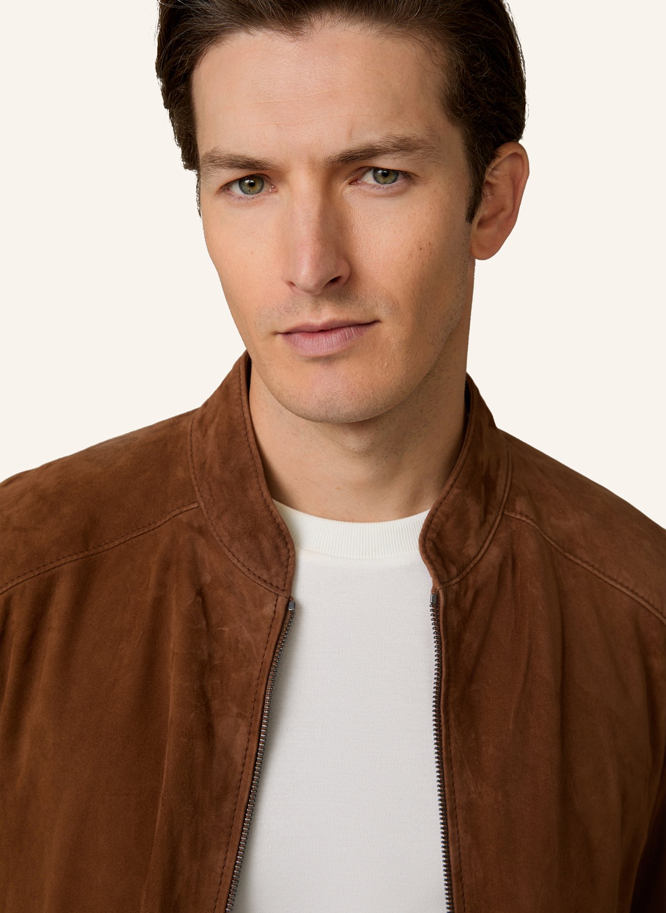 windsor. Lederblouson: CAMEL