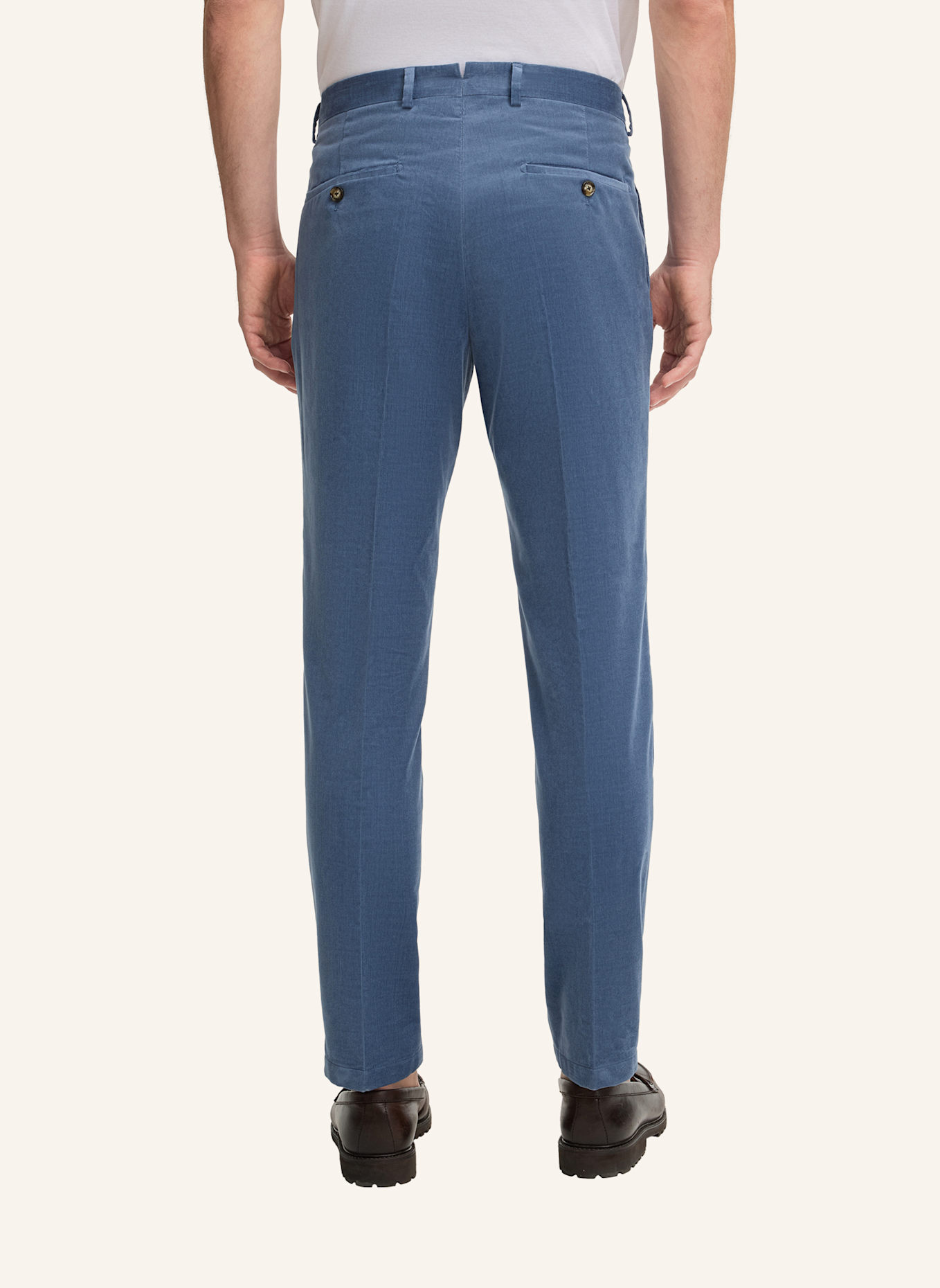 windsor. Anzughose SILVI Shaped Fit aus Cord: BLAU