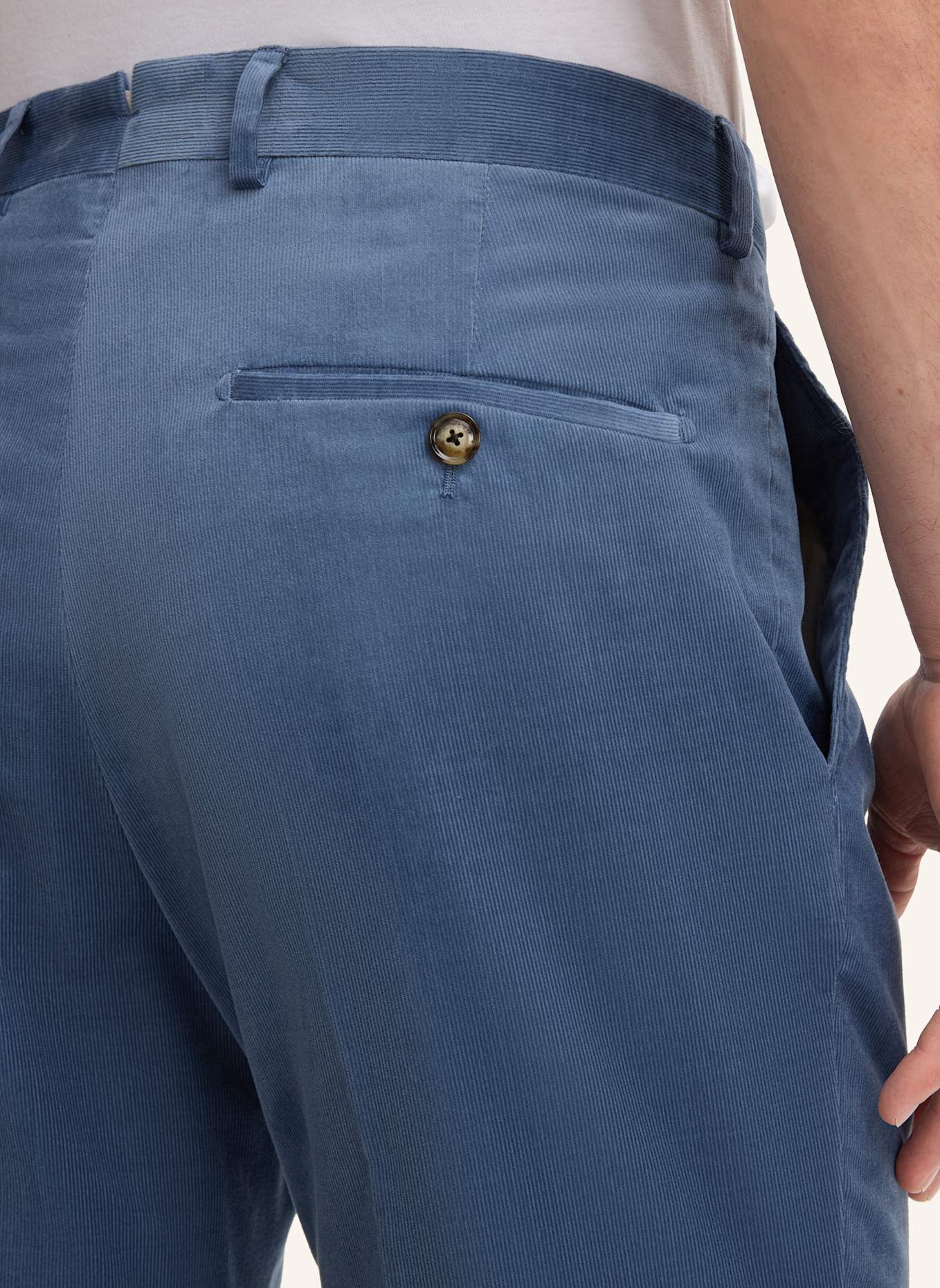 windsor. Anzughose SILVI Shaped Fit aus Cord: BLAU