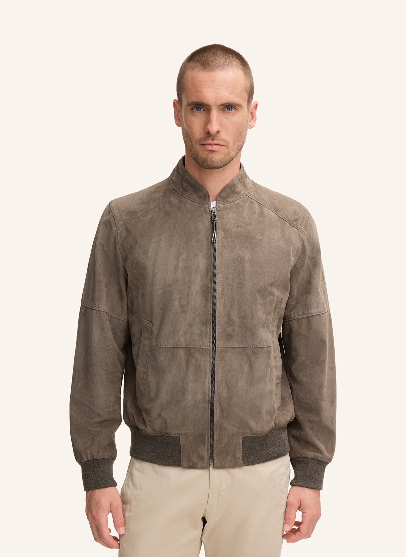 windsor. Lederblouson: GRAU