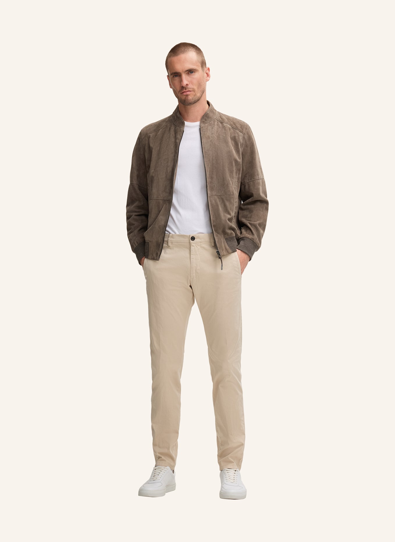 windsor. Lederblouson: GRAU