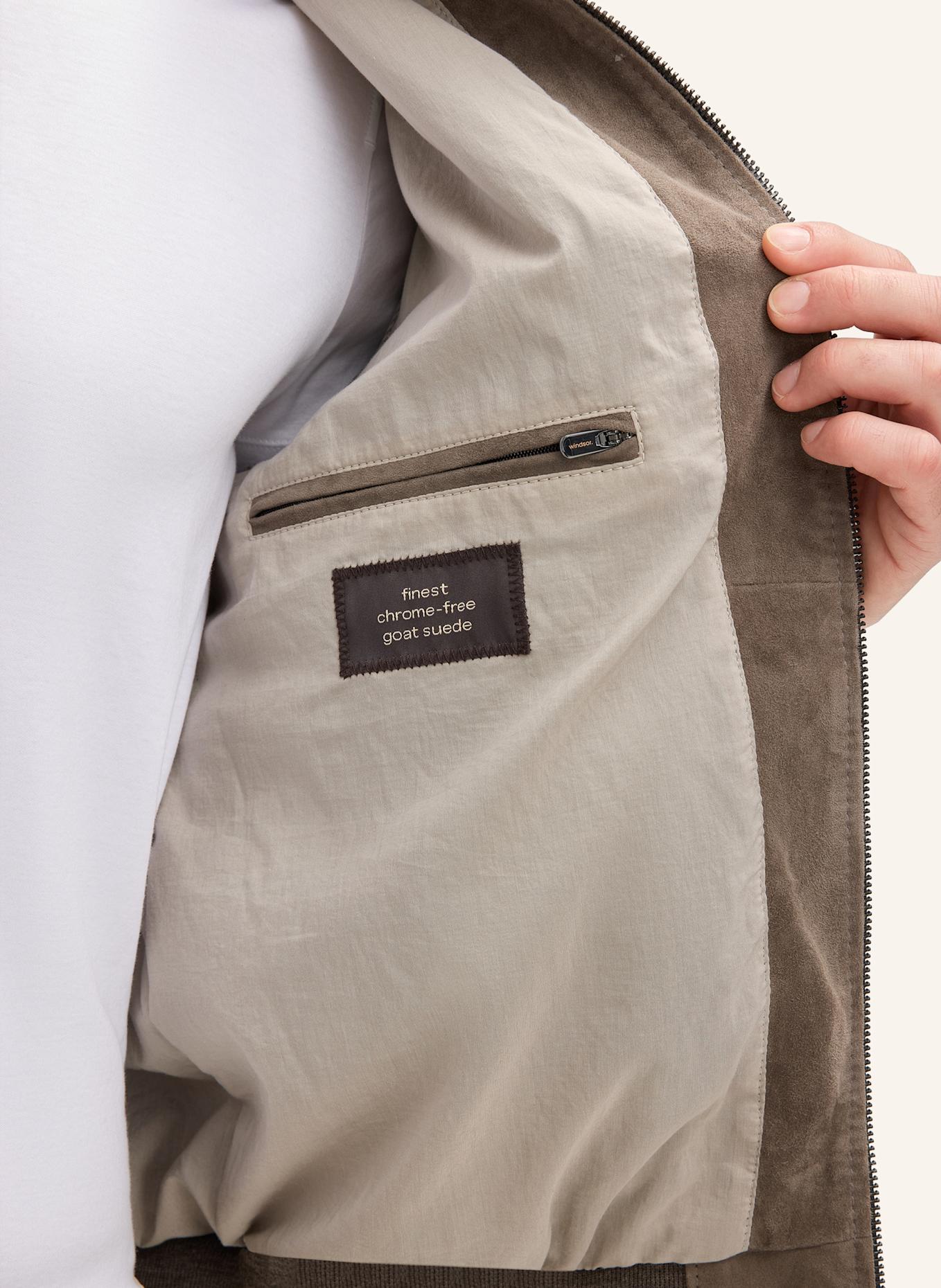 windsor. Lederblouson: GRAU