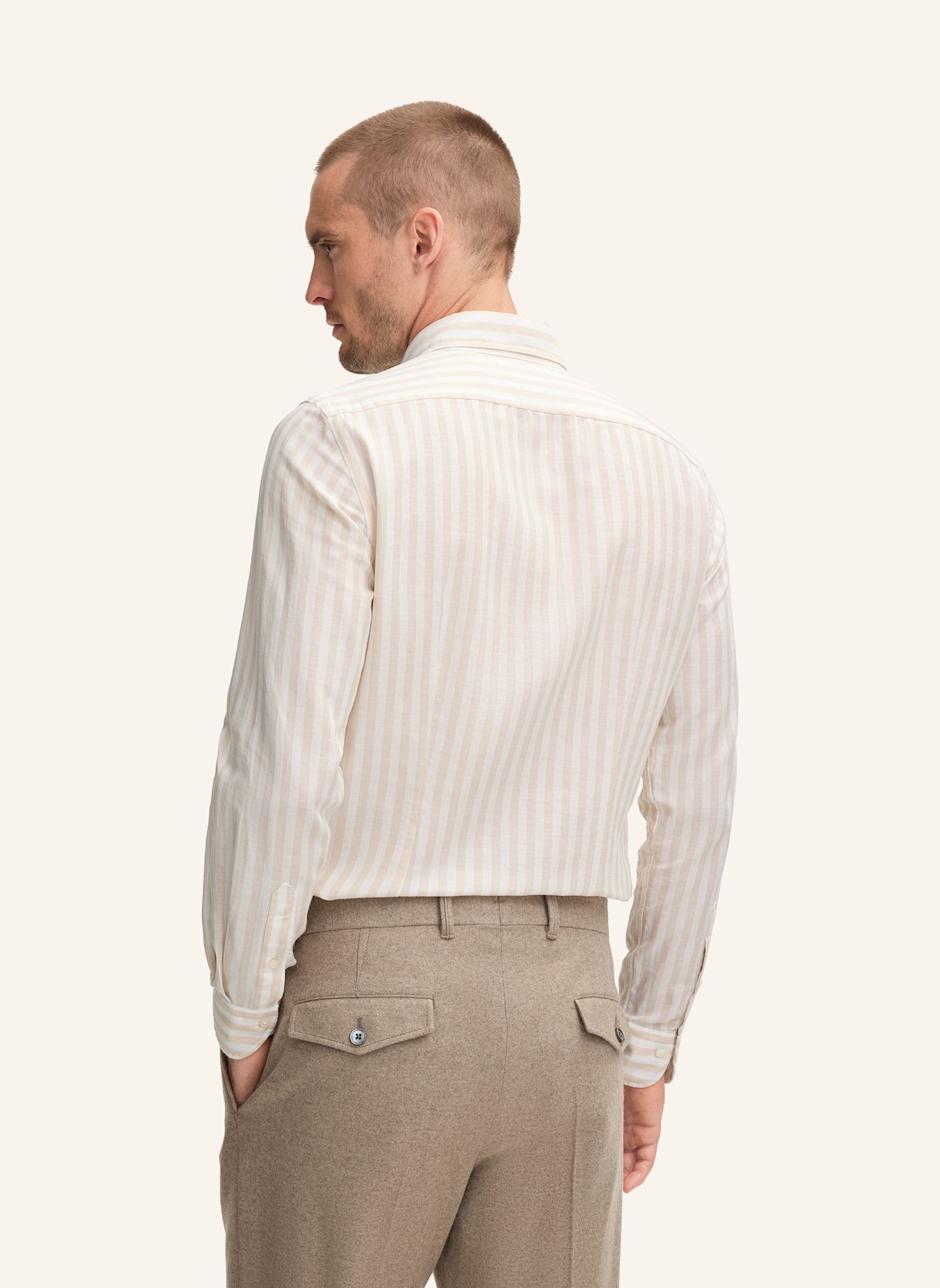 windsor. Hemd LANO-W Regular Fit: BEIGE/ WEISS