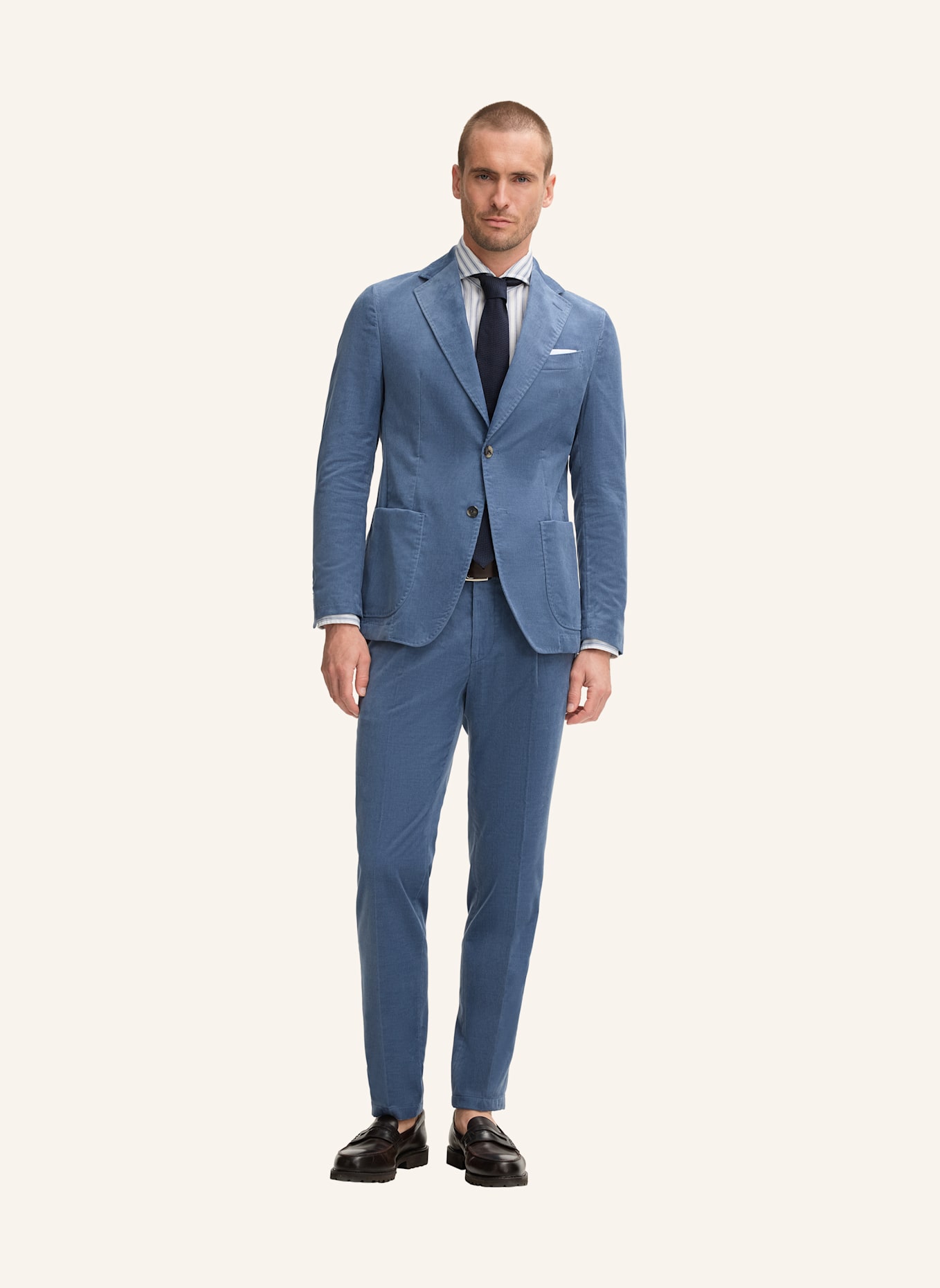 windsor. Anzugsakko GIO Shaped Fit aus Cord: BLAU