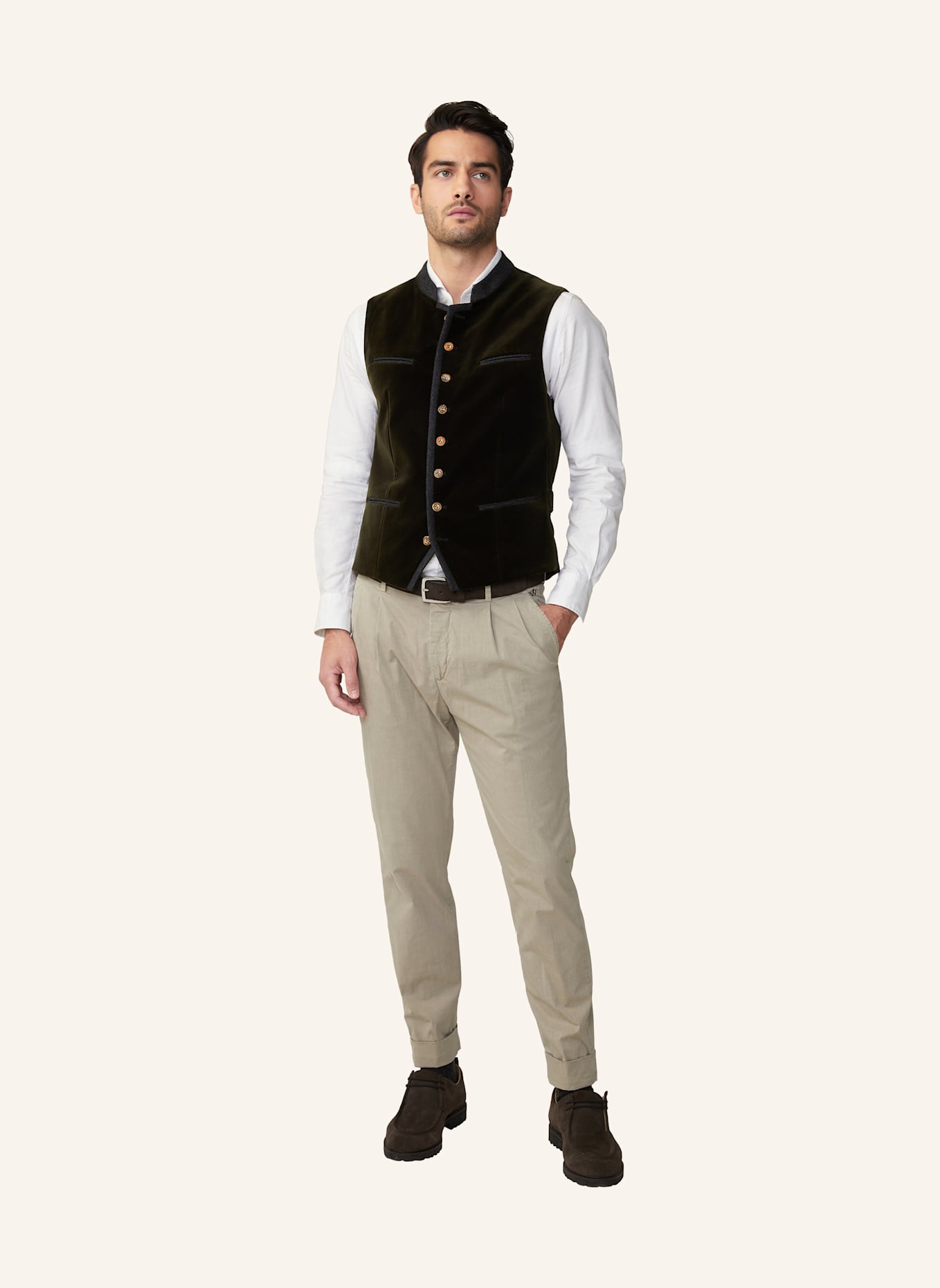 windsor. Weste: DUNKELGRÜN/ GRAU