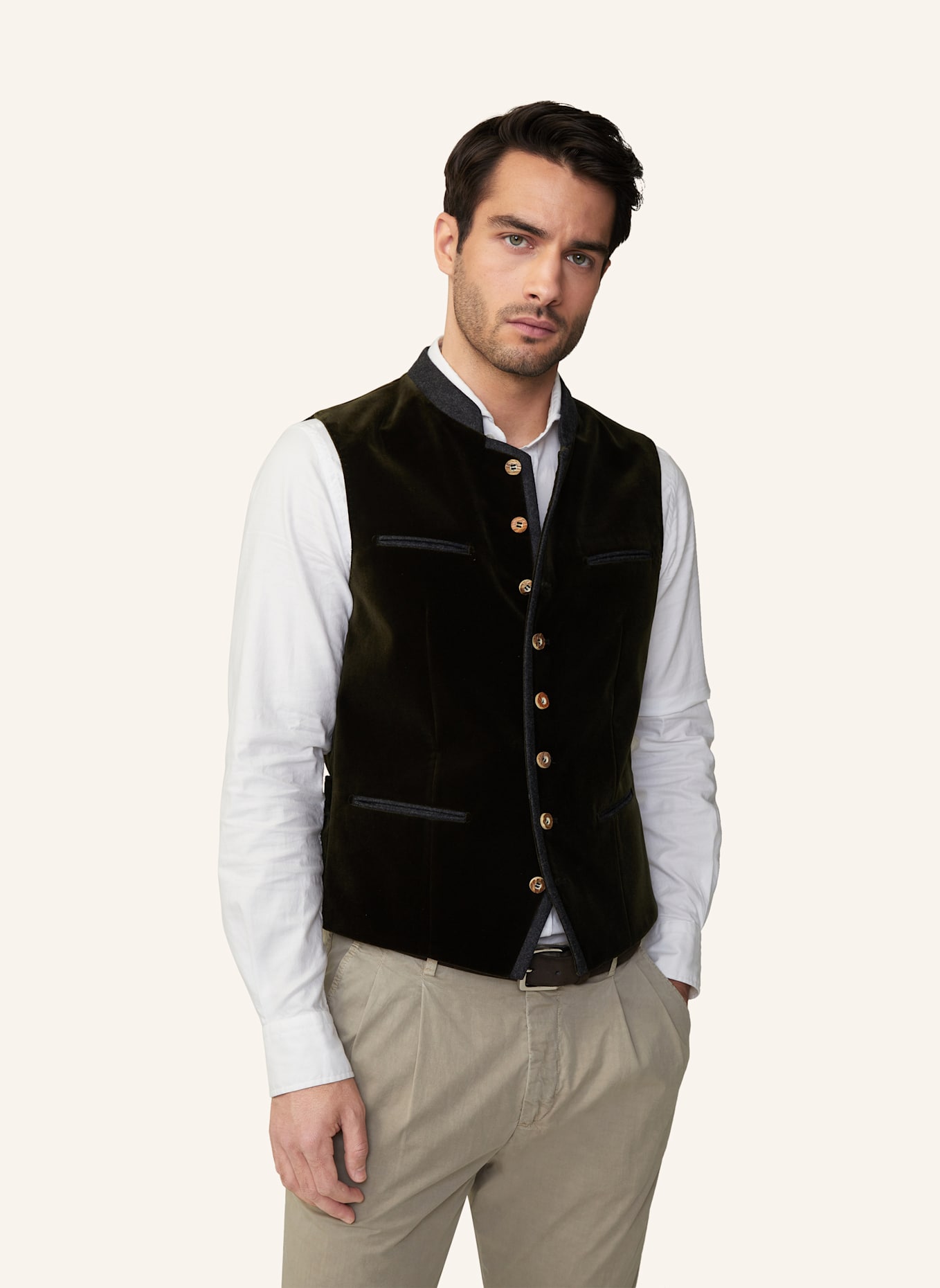 windsor. Weste: DUNKELGRÜN/ GRAU