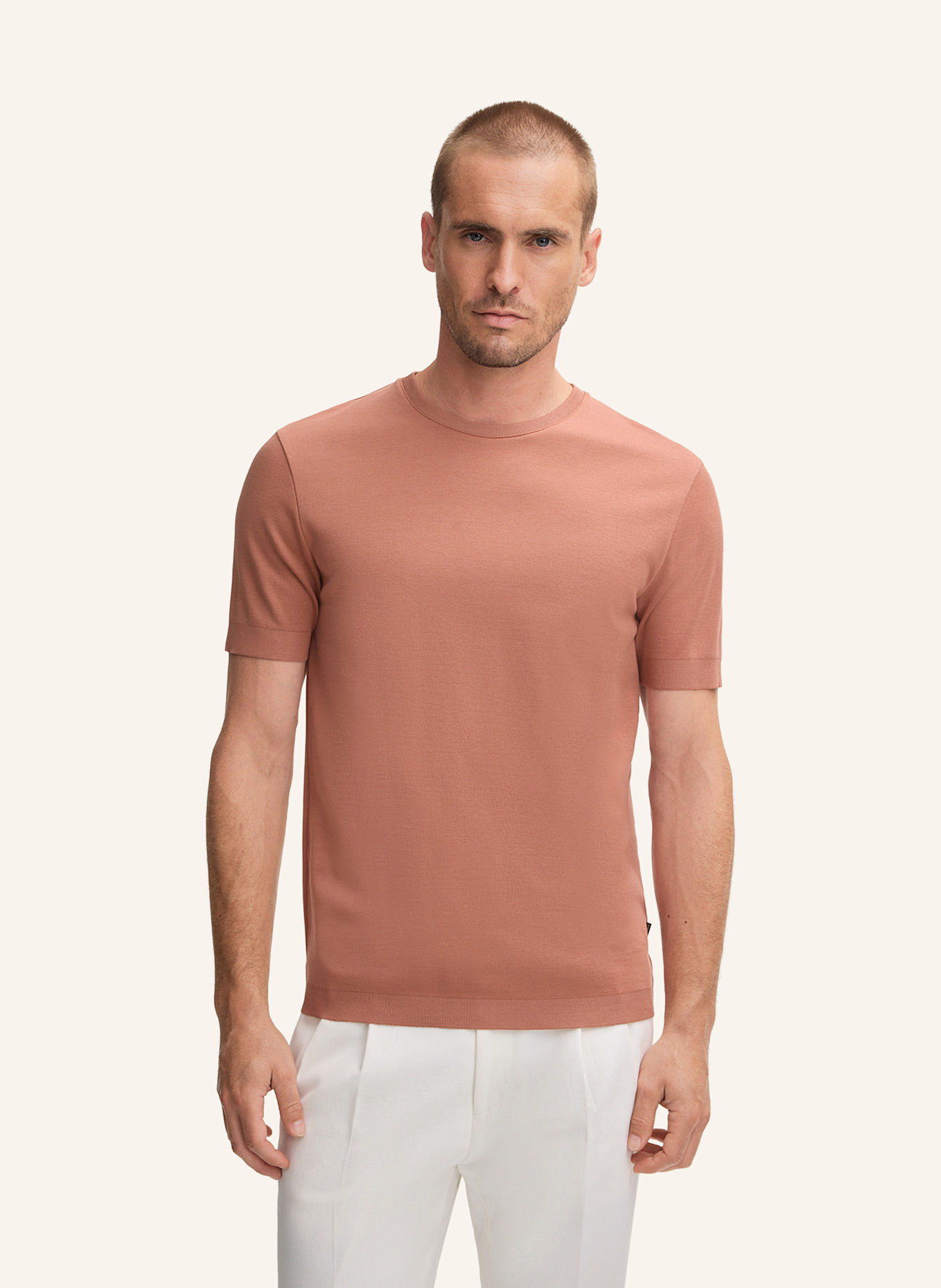 windsor. Strickshirt FLORO: ROT/ BRAUN