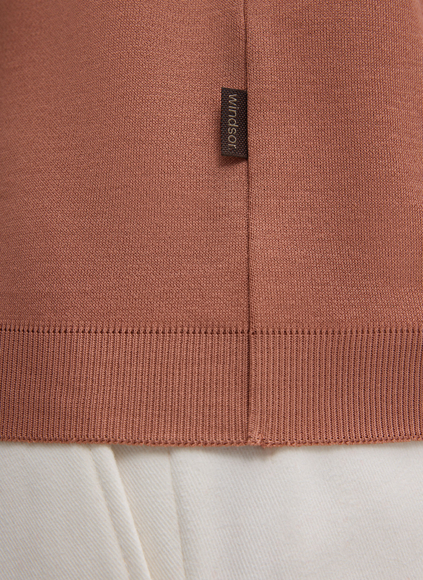 windsor. Strickshirt FLORO: ROT/ BRAUN