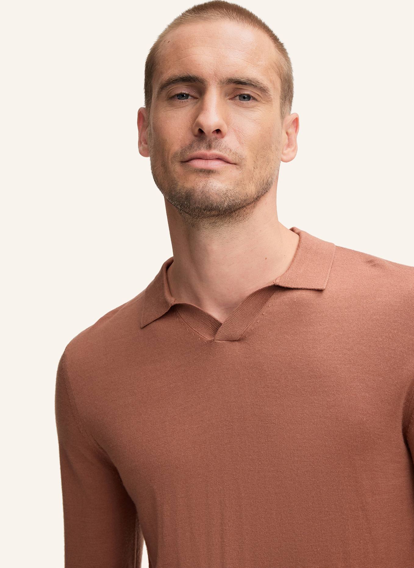 windsor. Strickpullover: ROT/ BRAUN