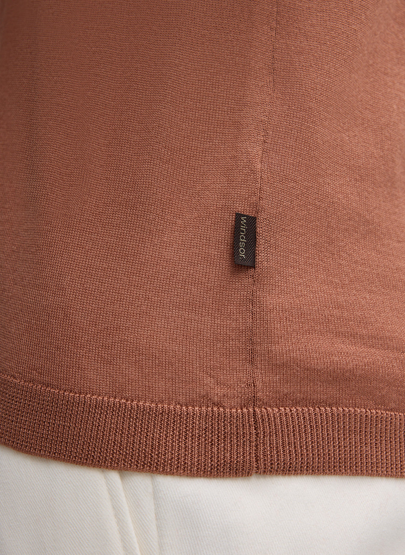 windsor. Strickpullover: ROT/ BRAUN
