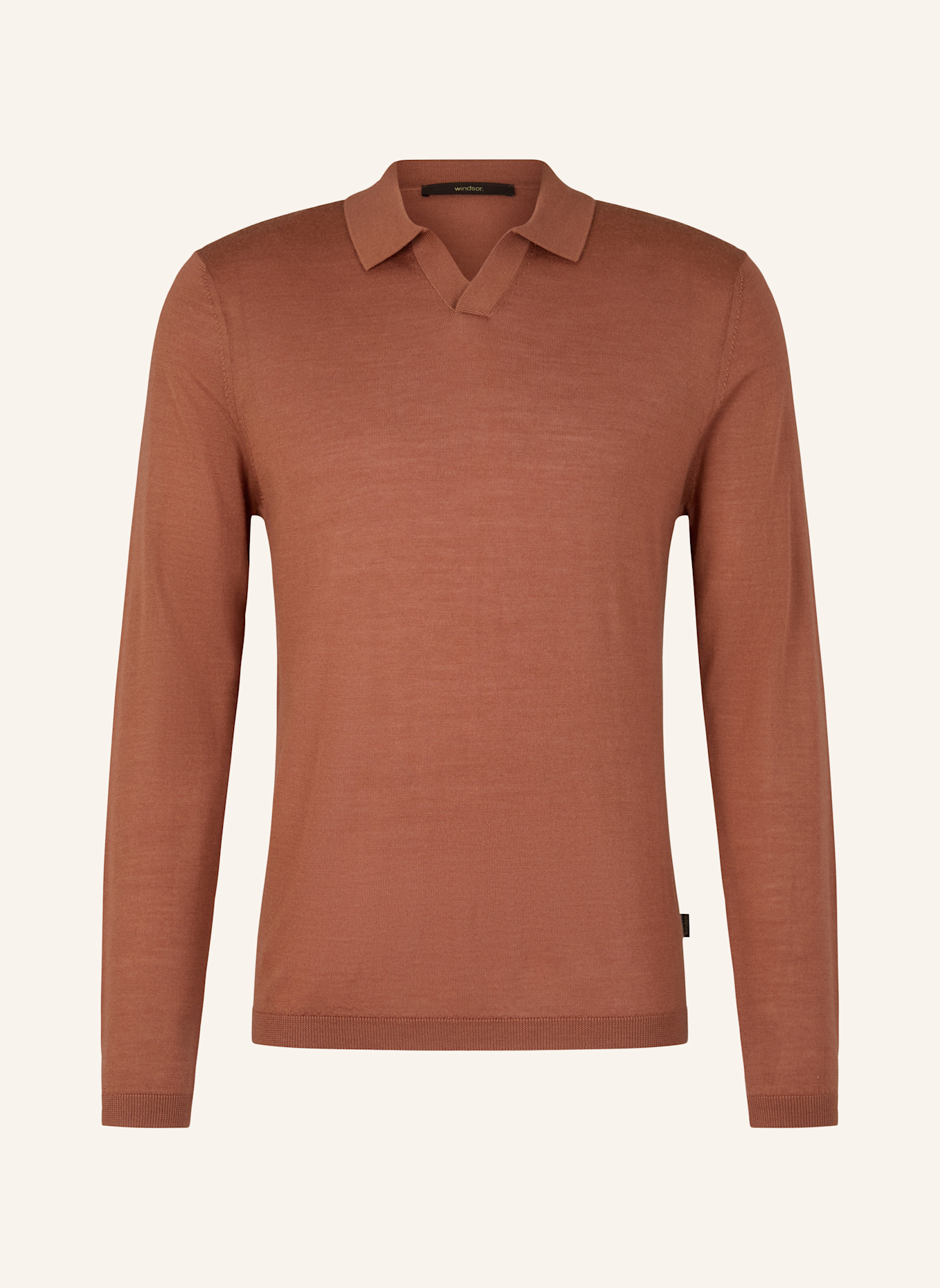 windsor. Strickpullover: ROT/ BRAUN