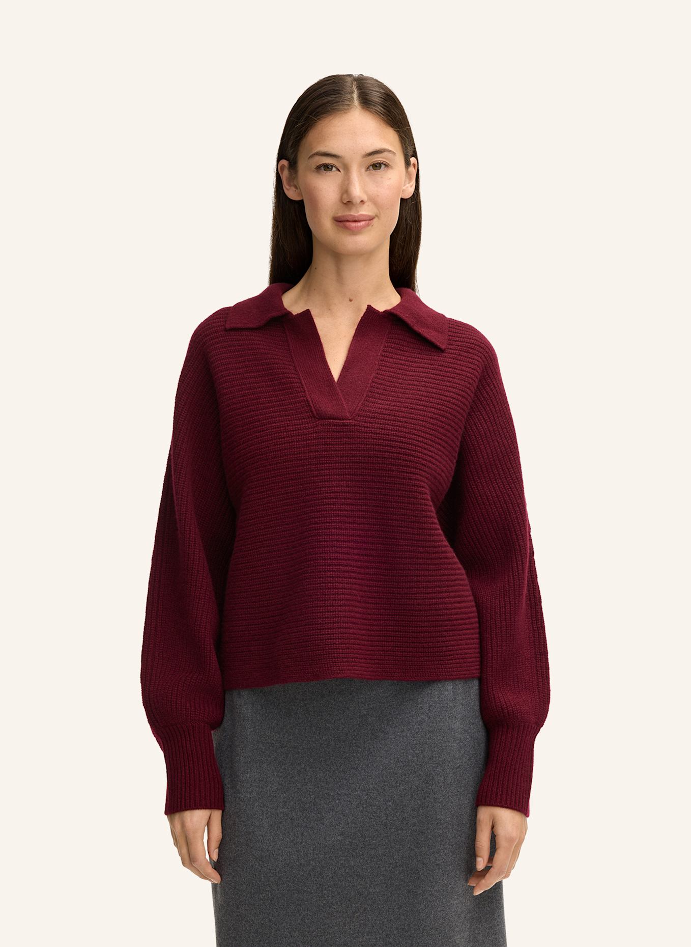 windsor. Strickpullover: ROT