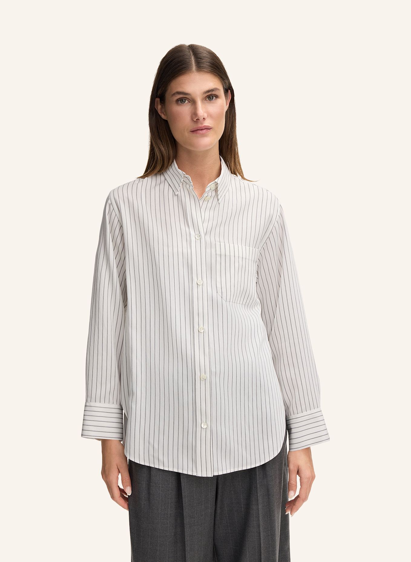 windsor. Hemdbluse: GRAU/ BEIGE