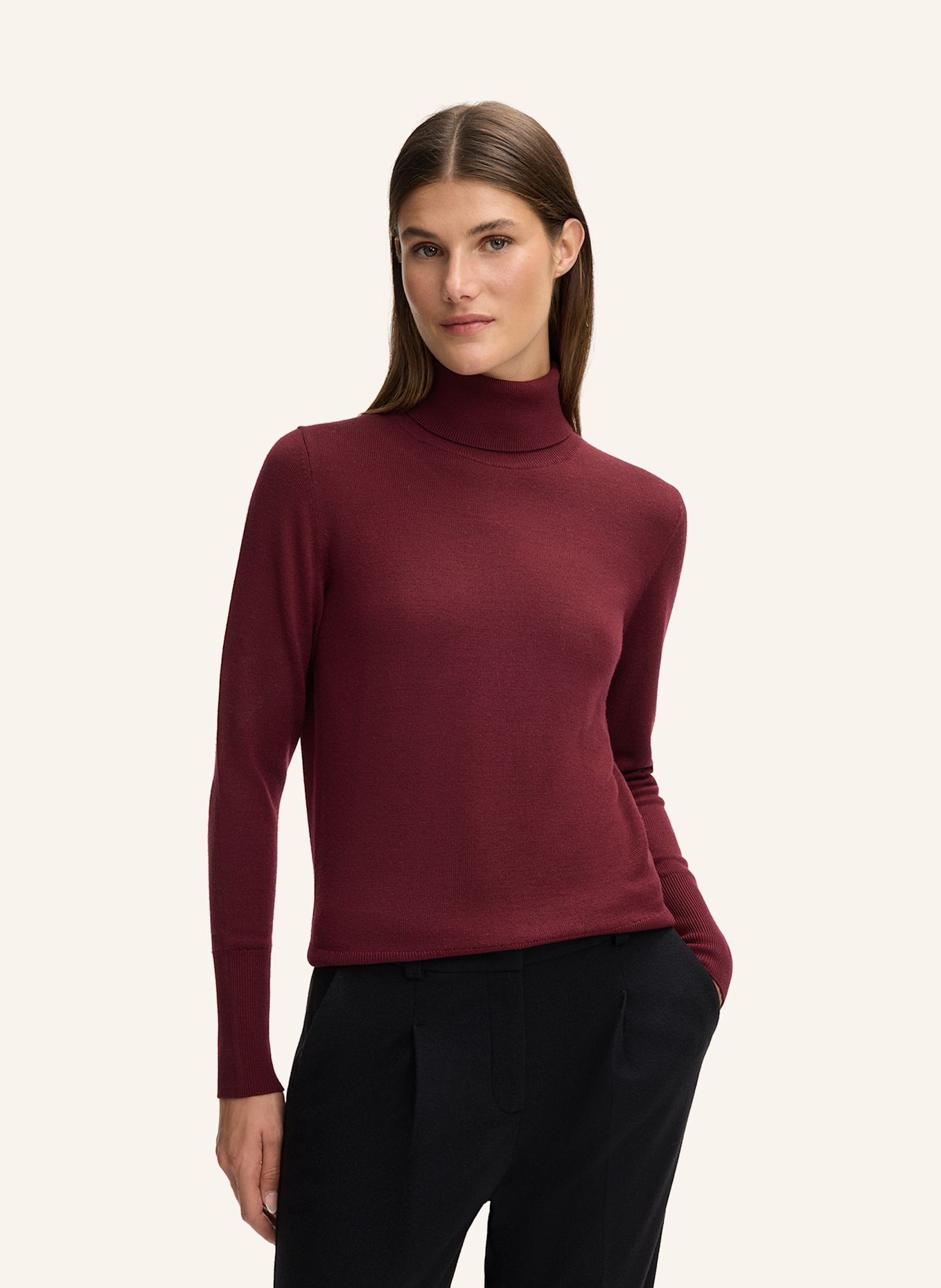 windsor. Rollkragenpullover aus Merinowolle: ROT