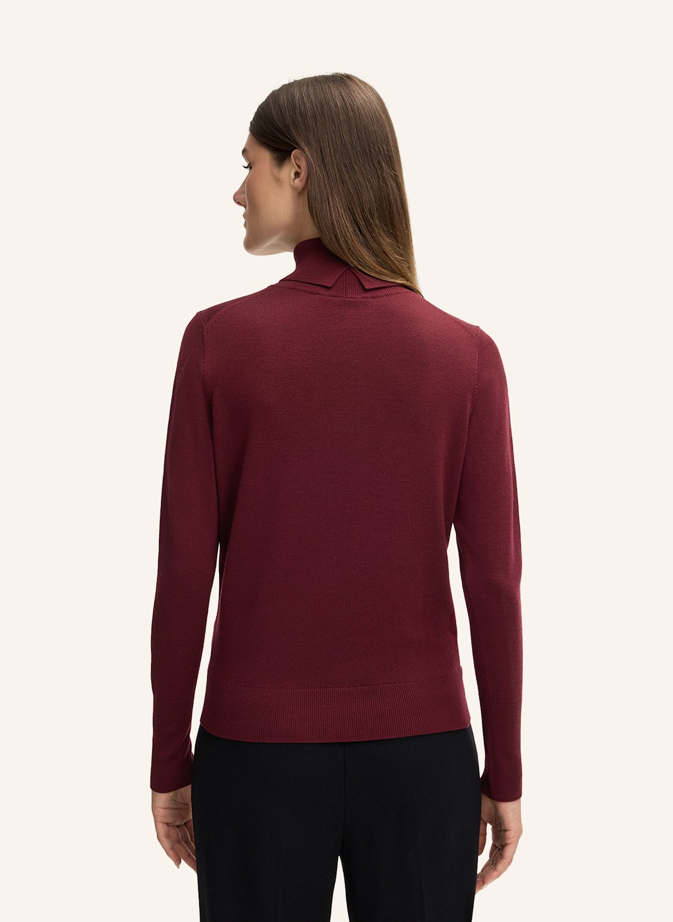 windsor. Rollkragenpullover aus Merinowolle: ROT