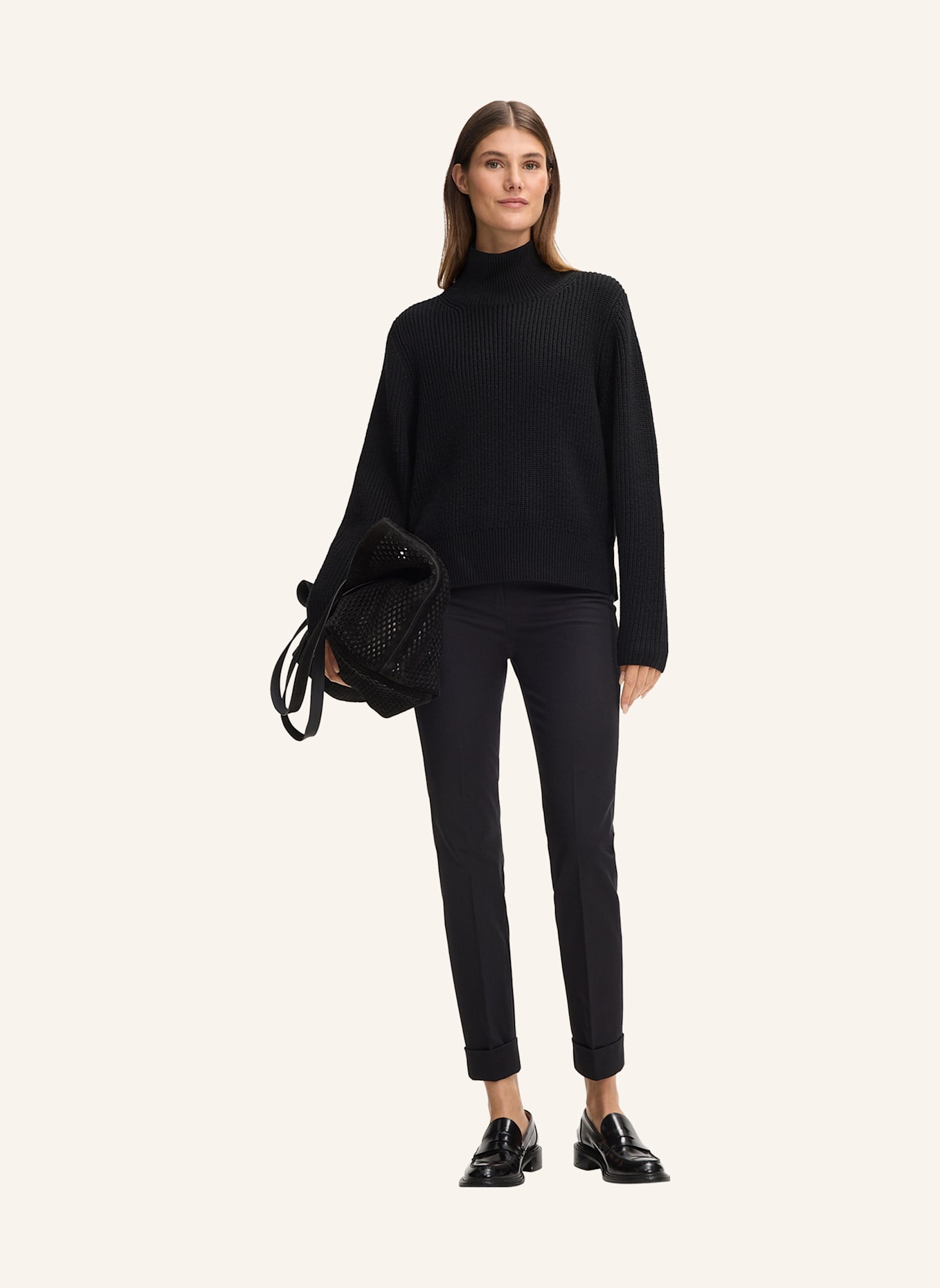 windsor. Pullover aus Merinowolle: SCHWARZ