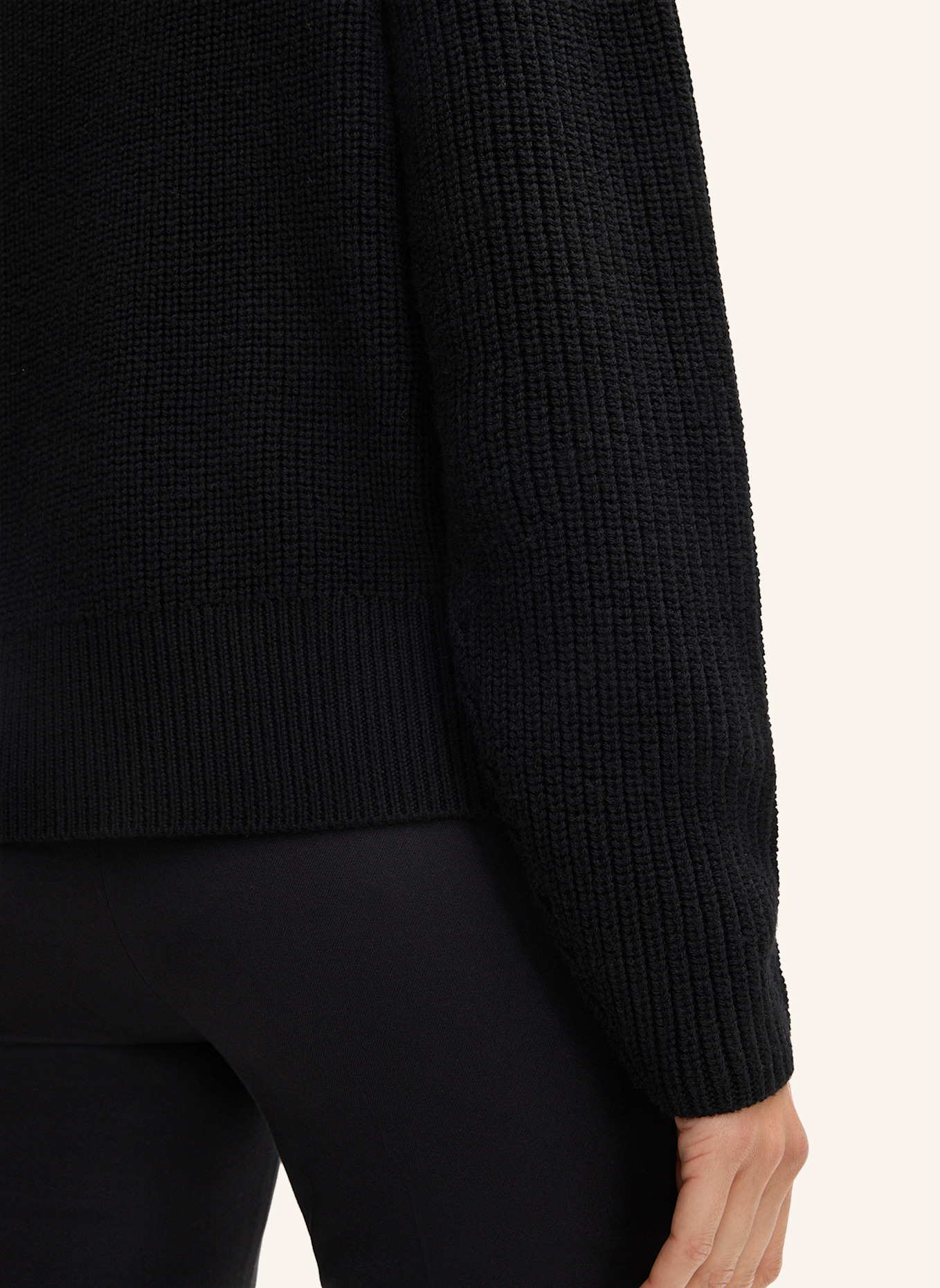 windsor. Pullover aus Merinowolle: SCHWARZ