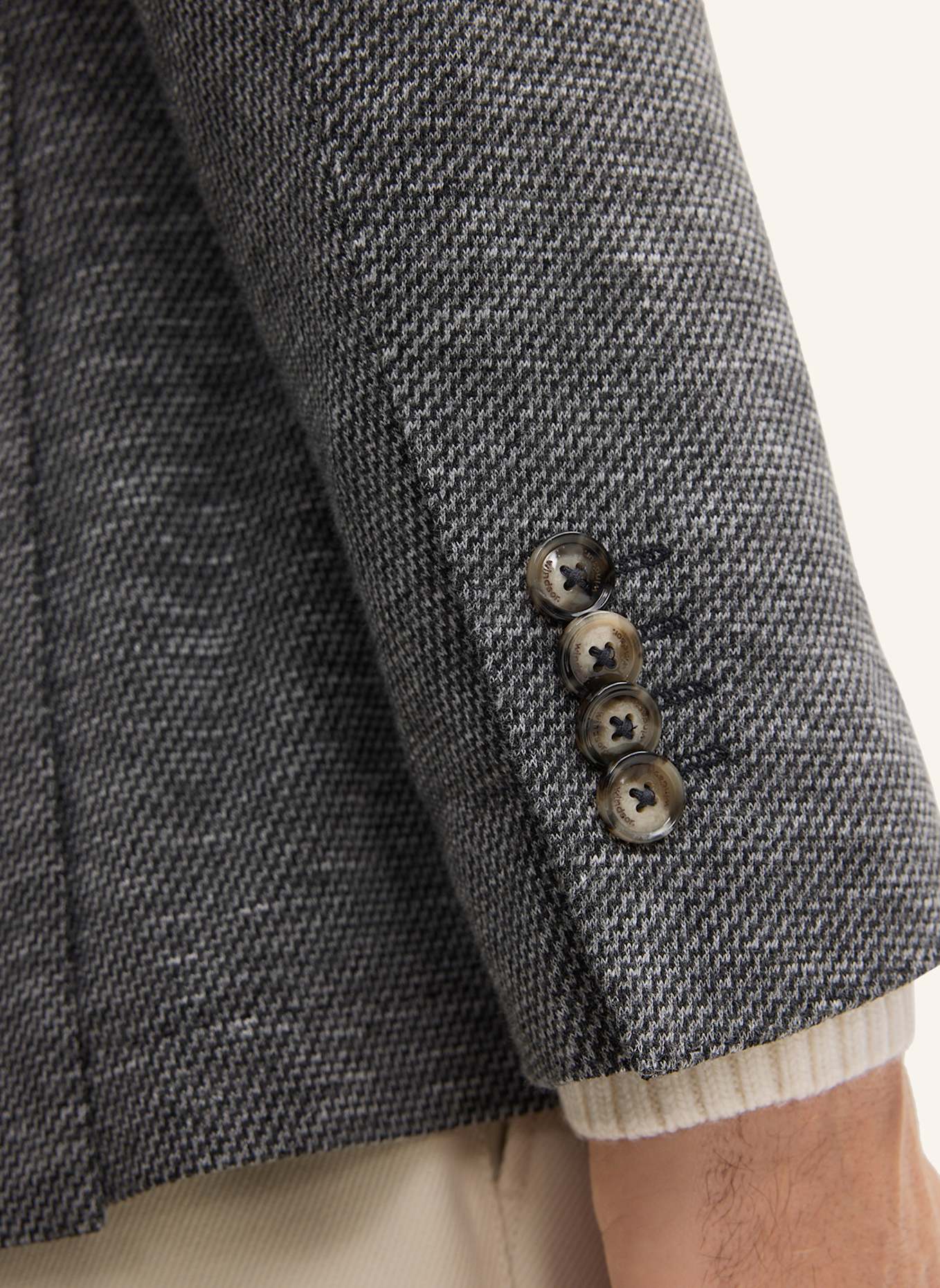 windsor. Sakko Shaped Fit: SCHWARZ/ GRAU