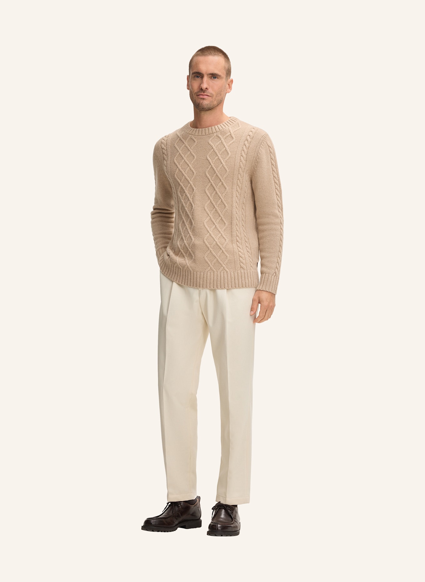 windsor. Strickpullover: BEIGE