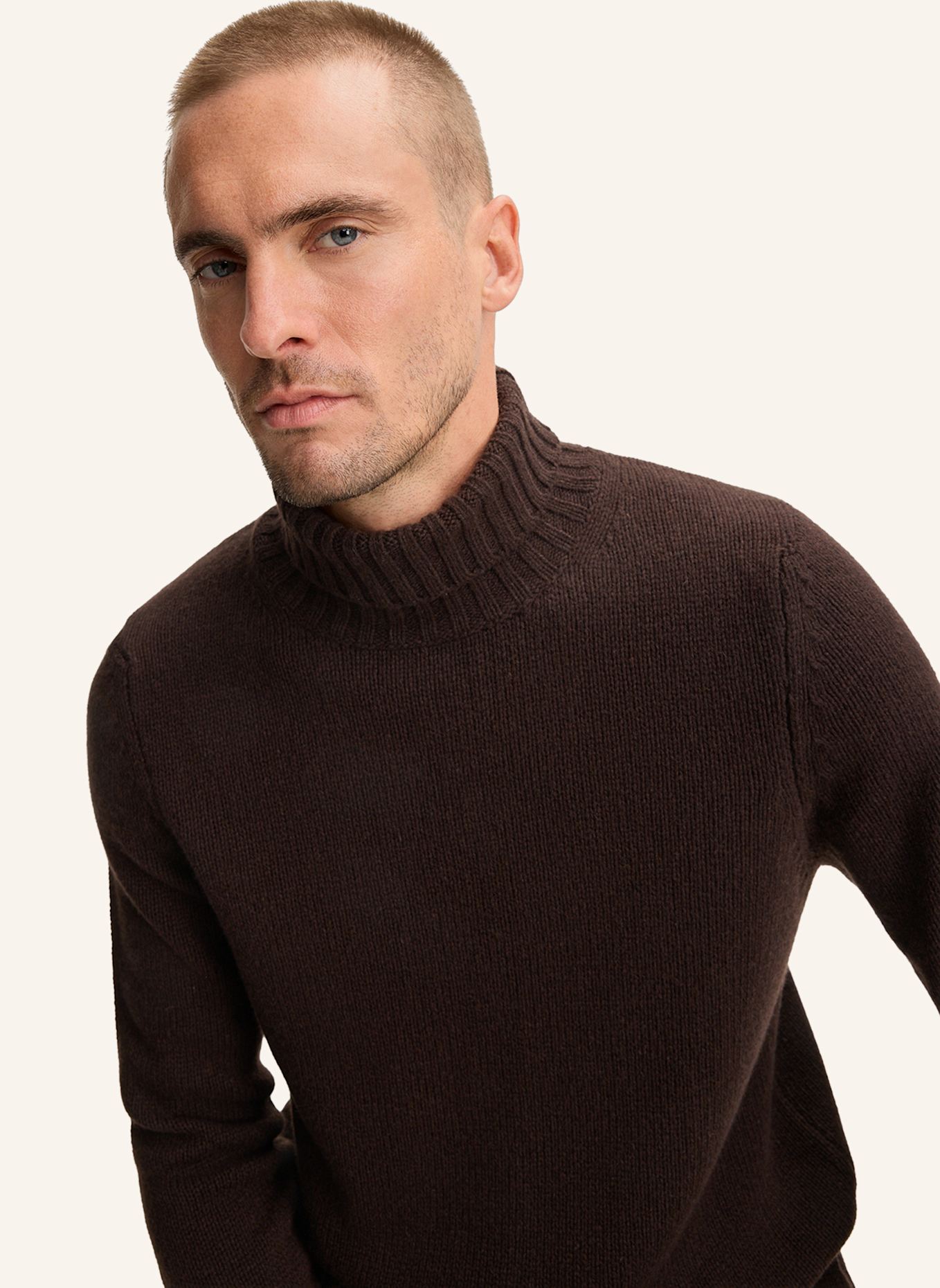 windsor. Cashmere-Rollkragenpullover ECOSIO: DUNKELBRAUN