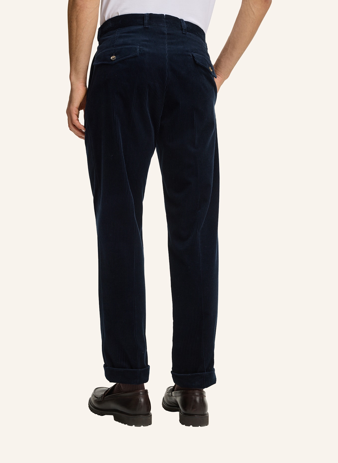 windsor. Bundfaltenhose Shaped Fit: DUNKELBLAU